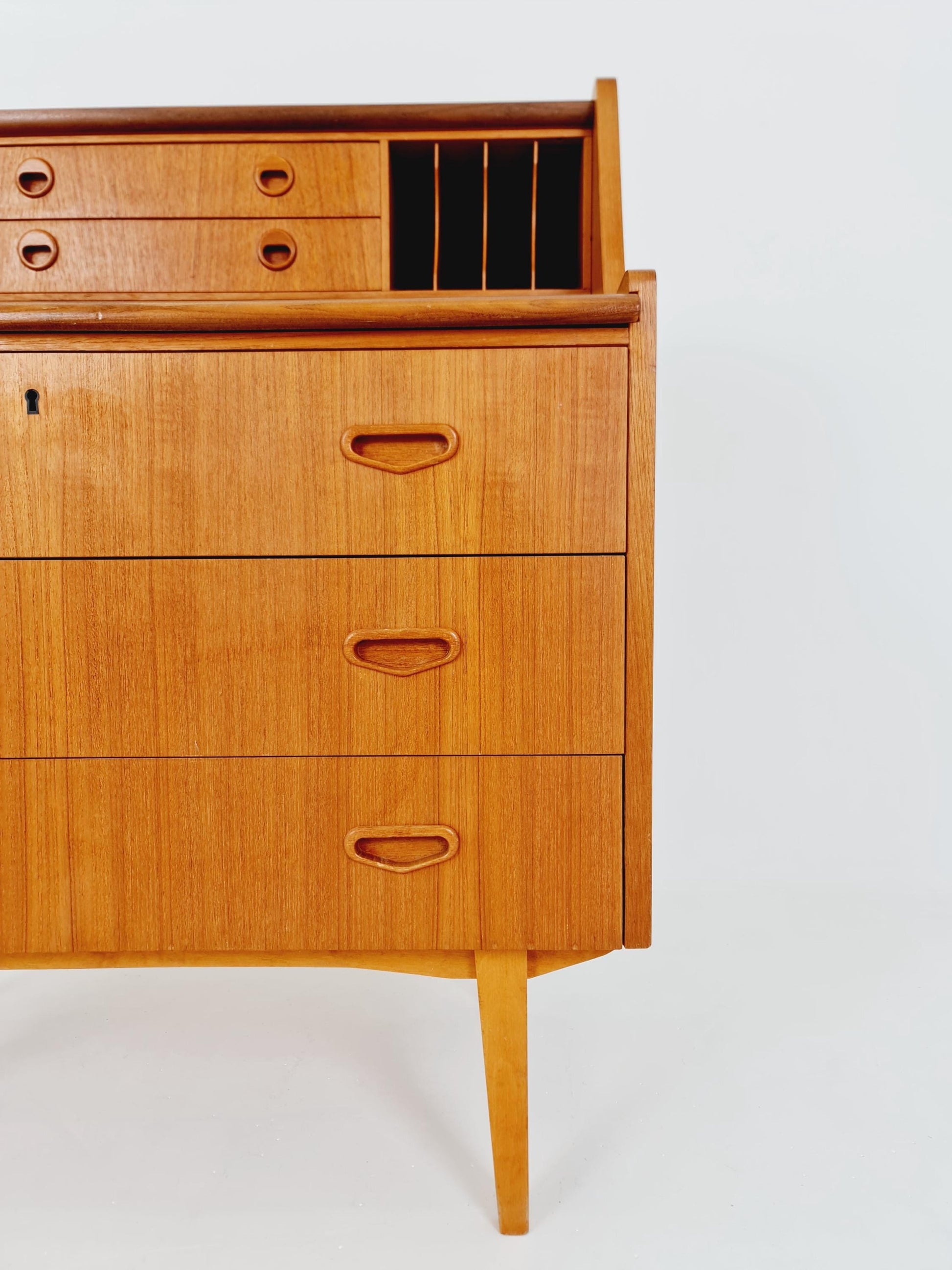 Midcentury vintage desk Swedish secretary By Bröderna Gustafsson, 1960s