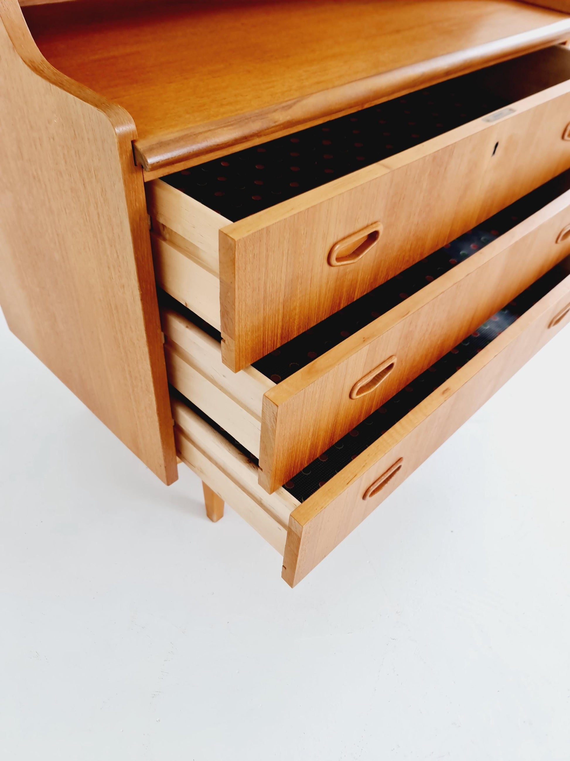 Midcentury vintage desk Swedish secretary By Bröderna Gustafsson, 1960s