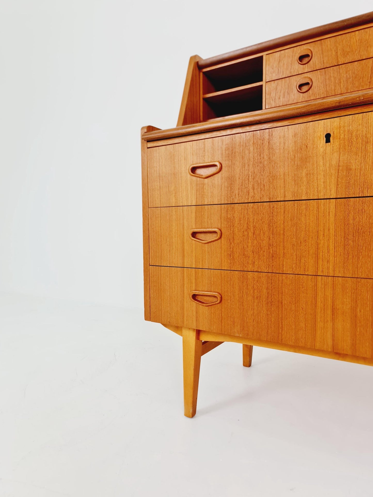 Midcentury vintage desk Swedish secretary By Bröderna Gustafsson, 1960s