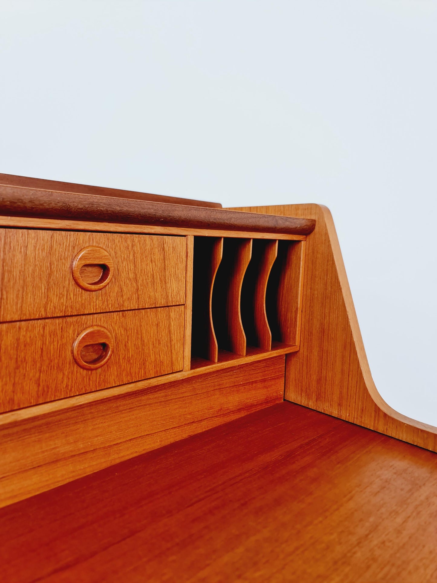 Midcentury vintage desk Swedish secretary By Bröderna Gustafsson, 1960s