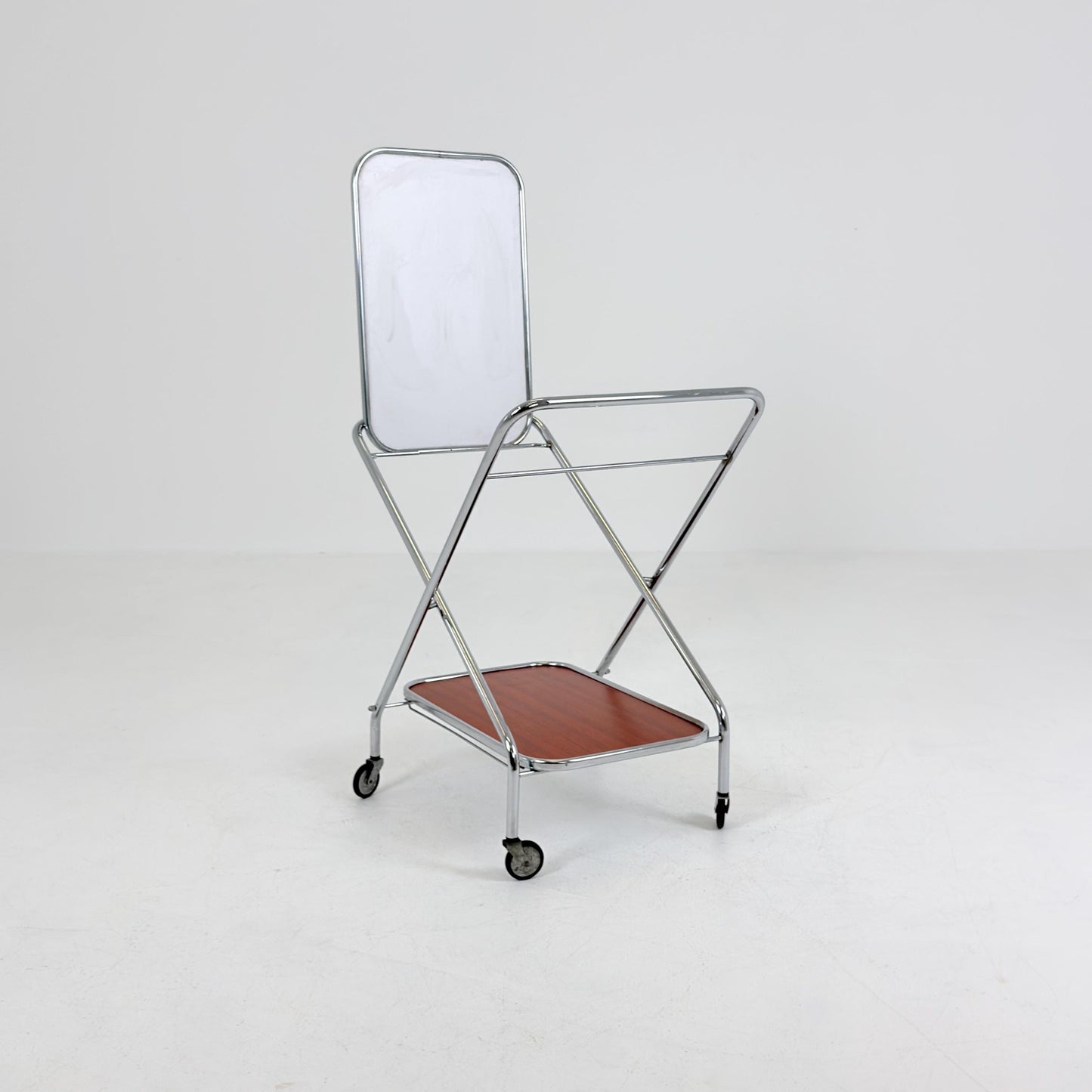 Mid-Century Bauhaus Folding Serving Trolley – Germany, 1980s