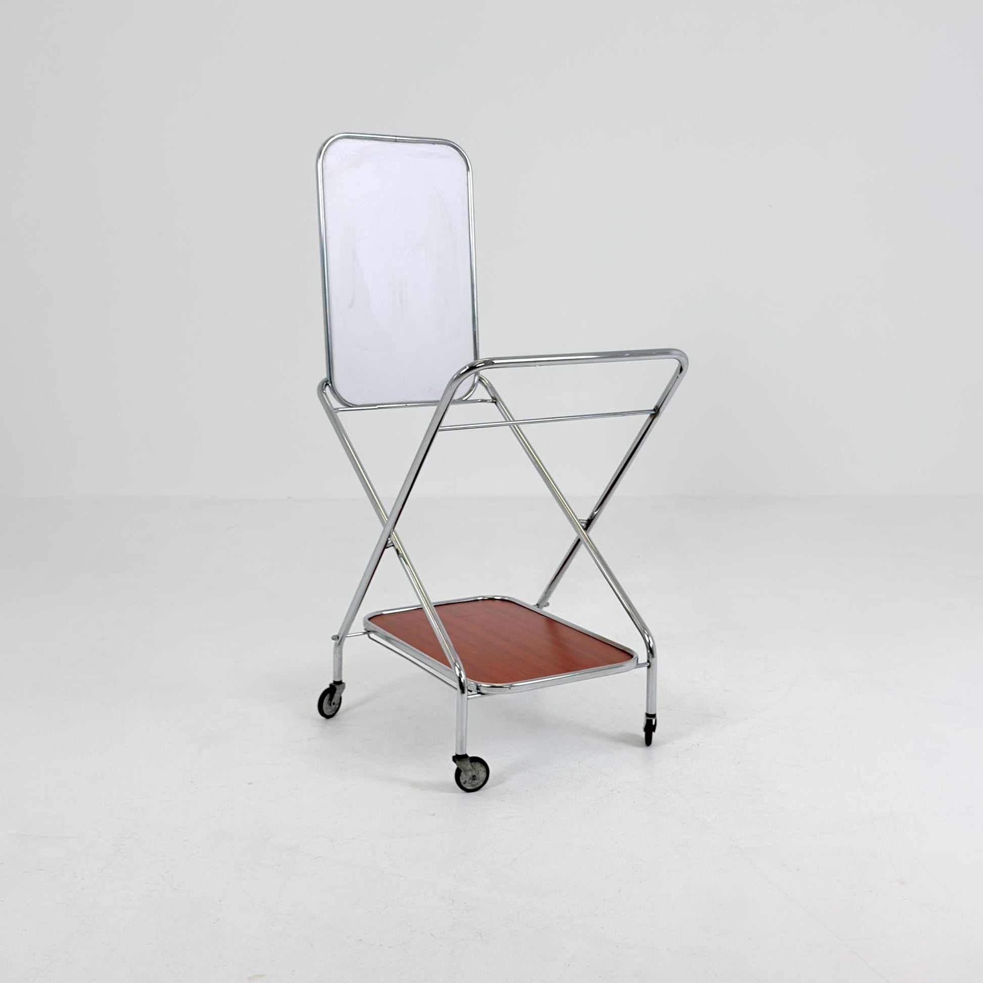 Mid-Century Bauhaus Folding Serving Trolley – Germany, 1980s