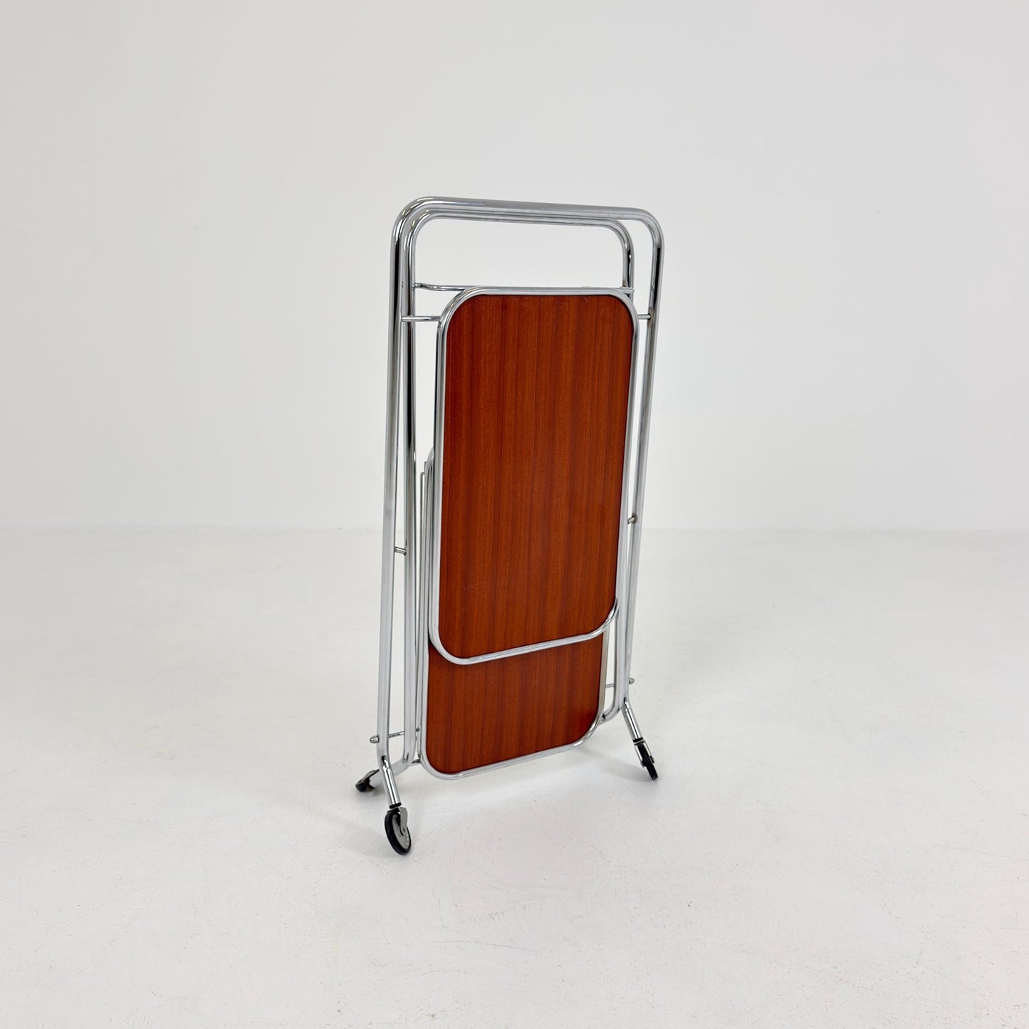 Mid-Century Bauhaus Folding Serving Trolley – Germany, 1980s