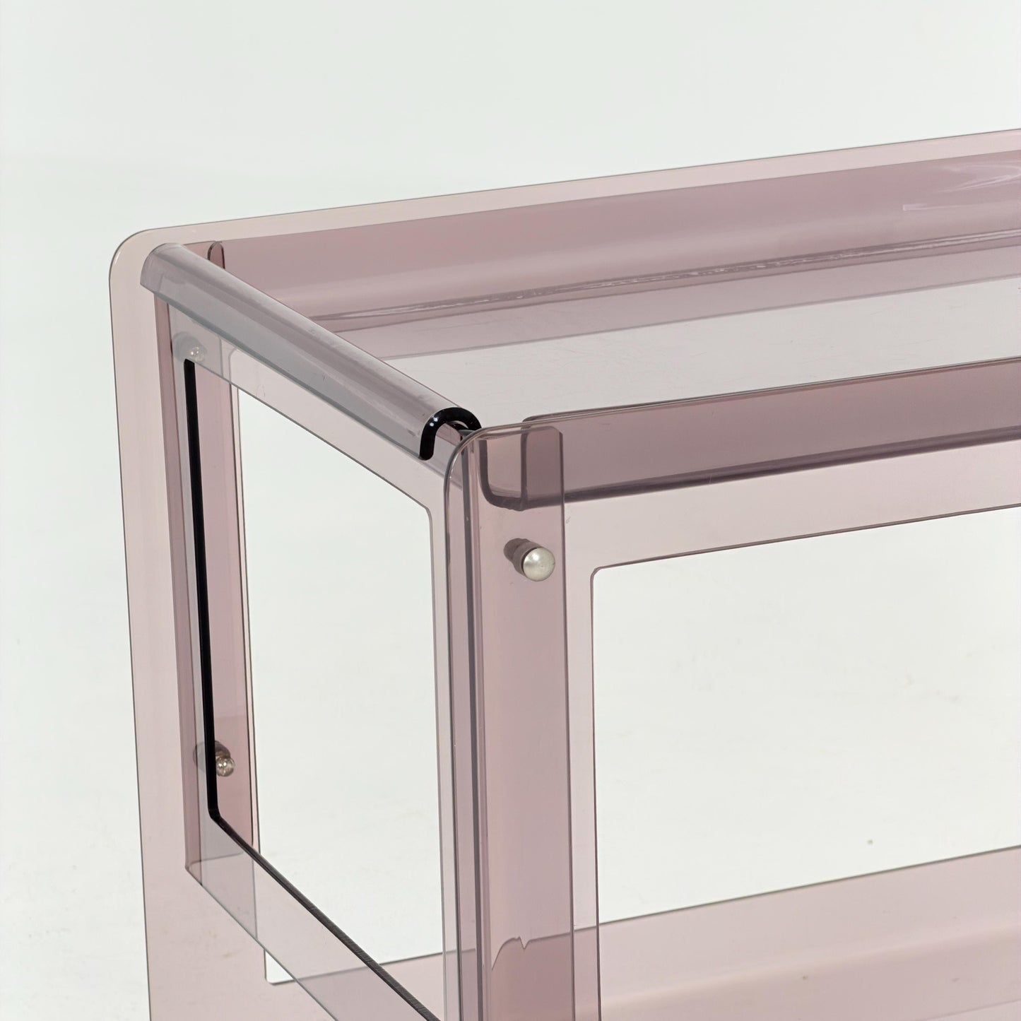 Space age Smoked Brown Plexiglass Trolley-side table by Michel Dumas for Roche Bobois 1970s