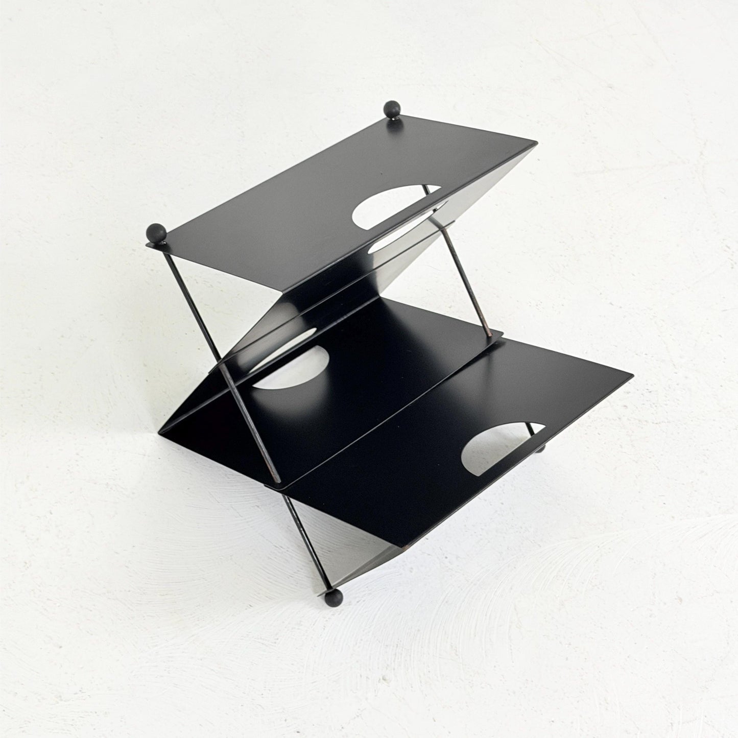 Mid century Postmodern Magazine Rack by Ettore Sottsass Style | Memphis Design |Italy 1980s