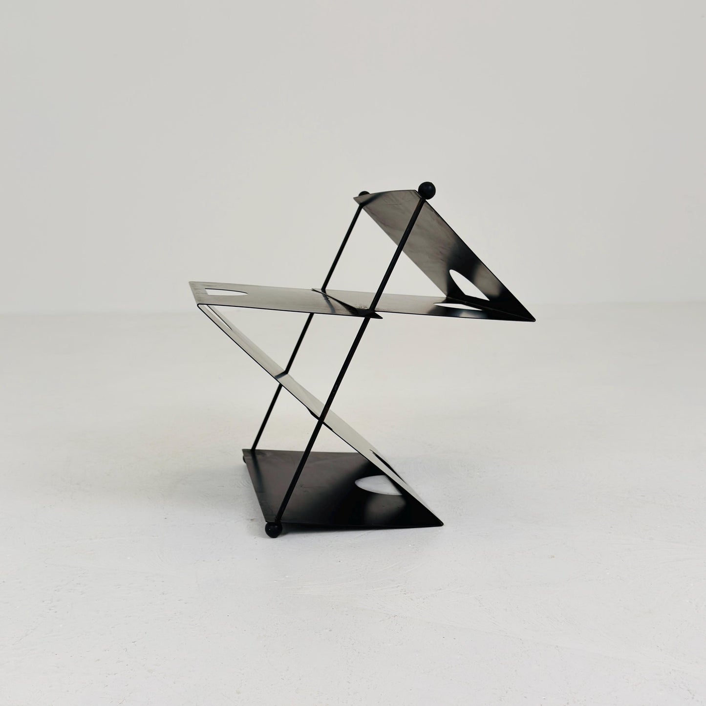 Mid century Postmodern Magazine Rack by Ettore Sottsass Style | Memphis Design |Italy 1980s