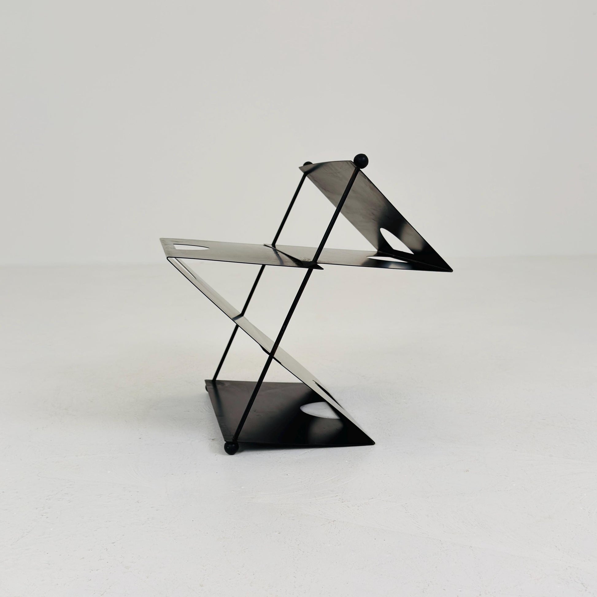 Mid century Postmodern Magazine Rack by Ettore Sottsass Style | Memphis Design |Italy 1980s