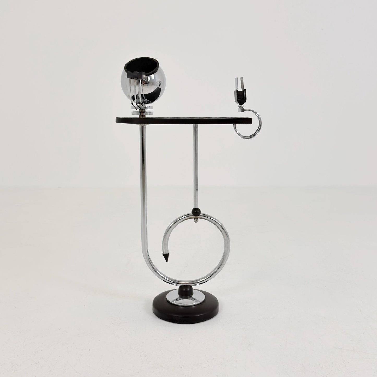 Rare Art Deco Ashtray Stand & Side Table | Demeyere Belgium, 1930s–40s