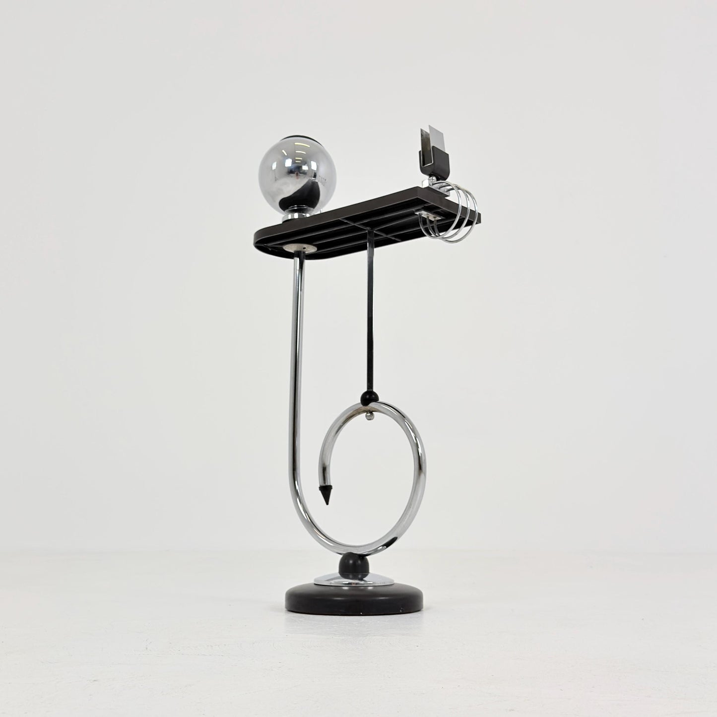 Rare Art Deco Ashtray Stand & Side Table | Demeyere Belgium, 1930s–40s