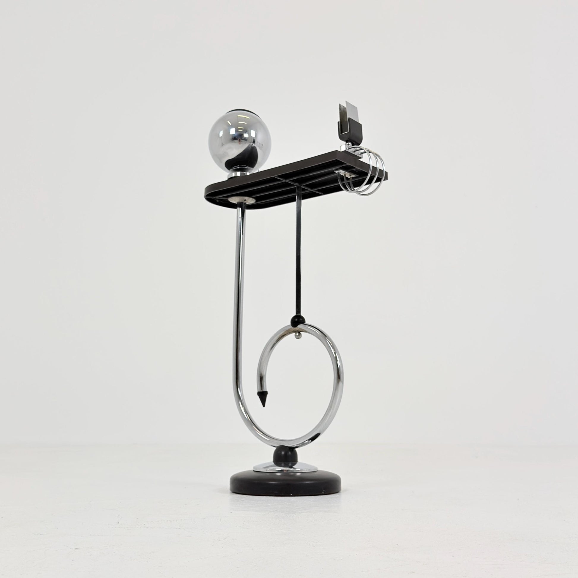 Rare Art Deco Ashtray Stand & Side Table | Demeyere Belgium, 1930s–40s