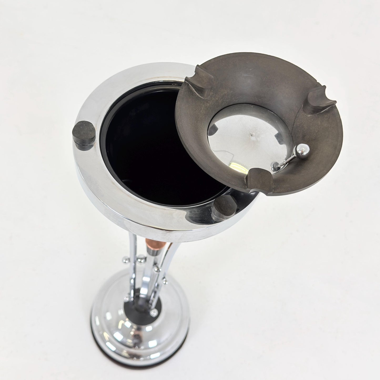 Rare Art Deco Ashtray Stand & Side Table | Demeyere Belgium, 1930s–40s