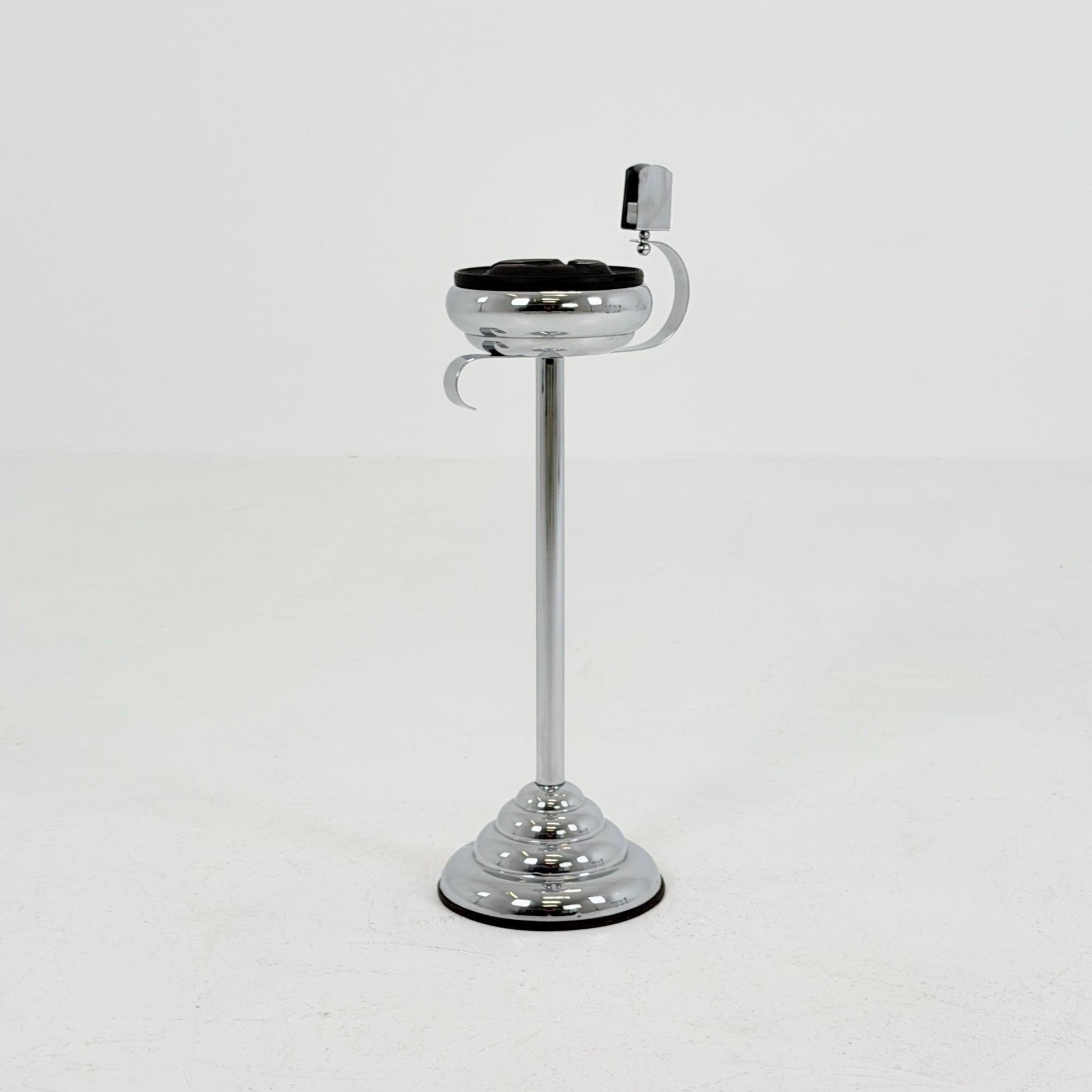Rare Art Deco Ashtray Stand & Side Table | Demeyere Belgium, 1930s–40s