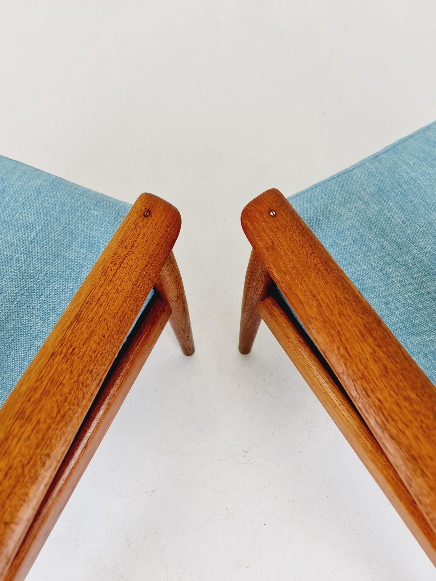 Super Rare Mid century teak easy lounge chairs , Set of 2, 1960s