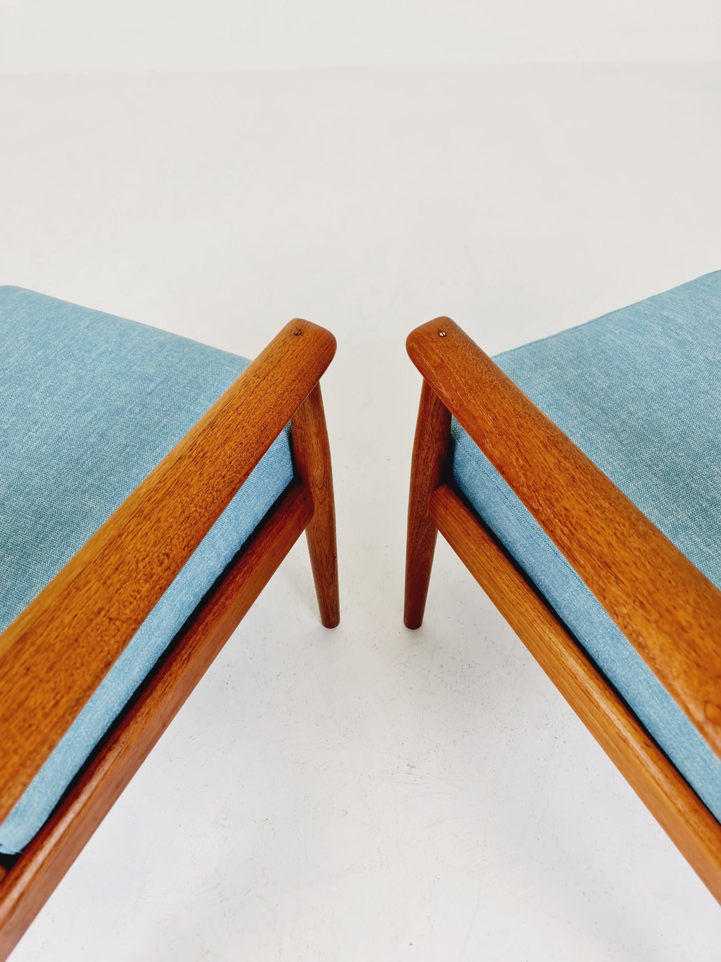 Super Rare Mid century teak easy lounge chairs , Set of 2, 1960s
