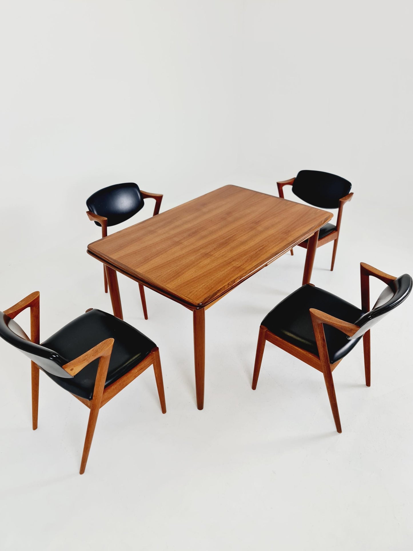 German teak & walnut dining table by Lübke, 1960s