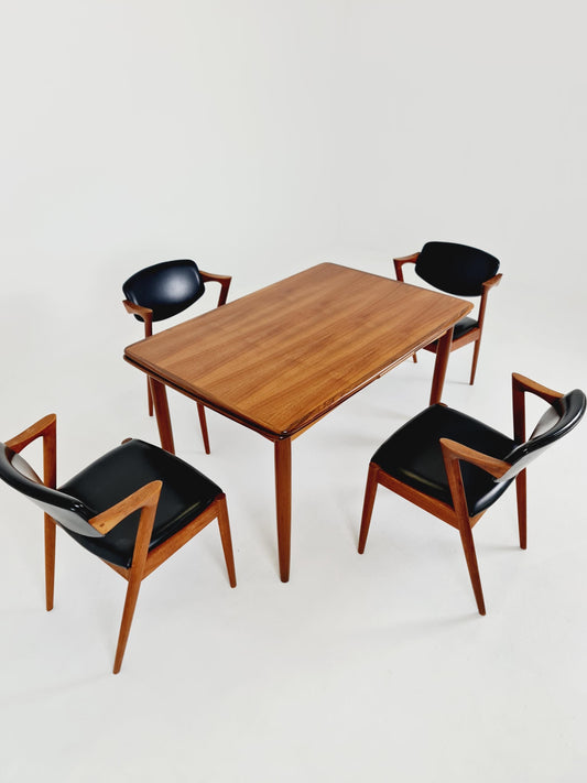 German teak & walnut dining table by Lübke, 1960s