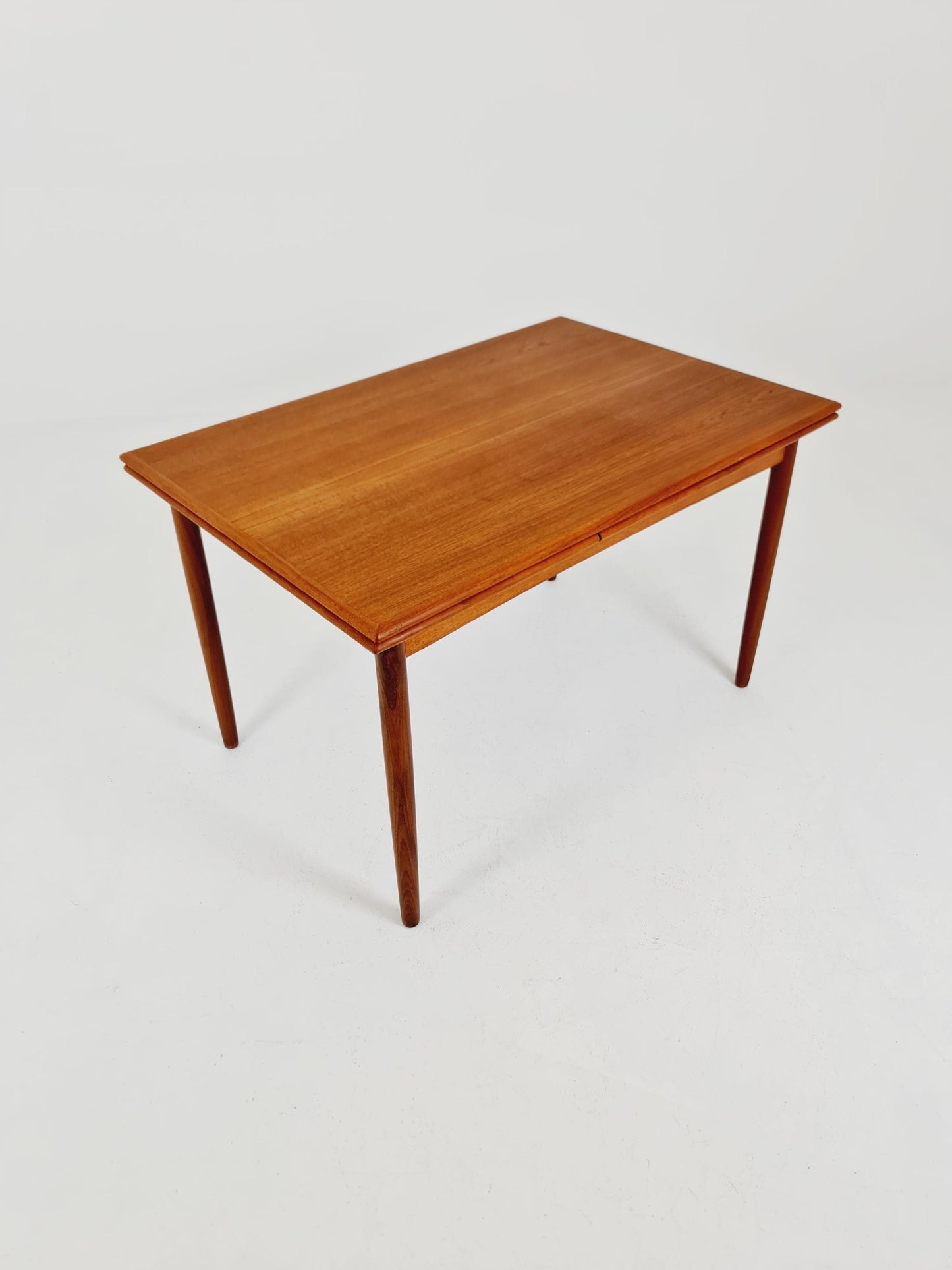 Danish Dining table rectangular teak table with two extension leaves By N&R Möbler ,Denmark 1960s
