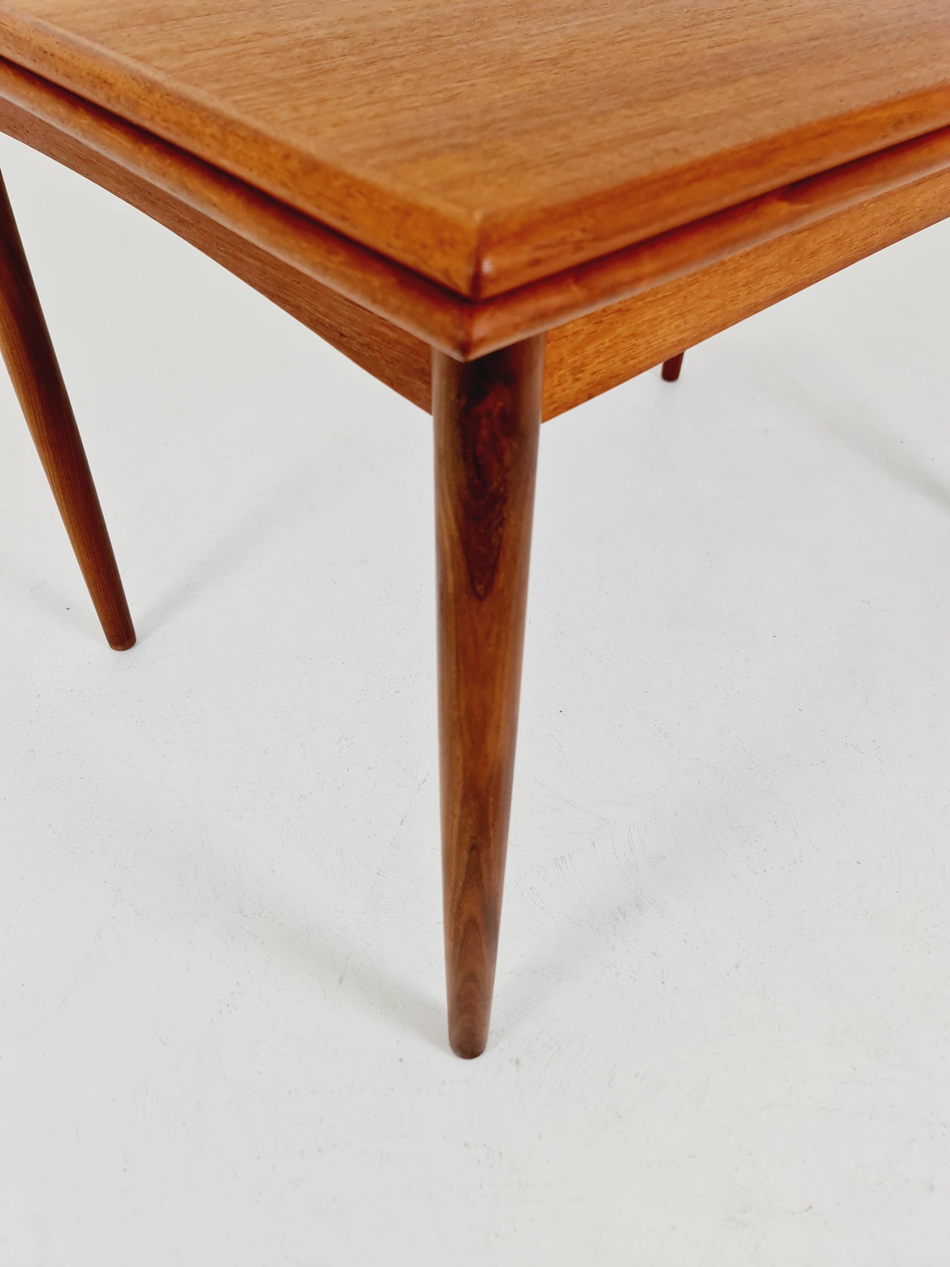 Danish Dining table rectangular teak table with two extension leaves By N&R Möbler ,Denmark 1960s