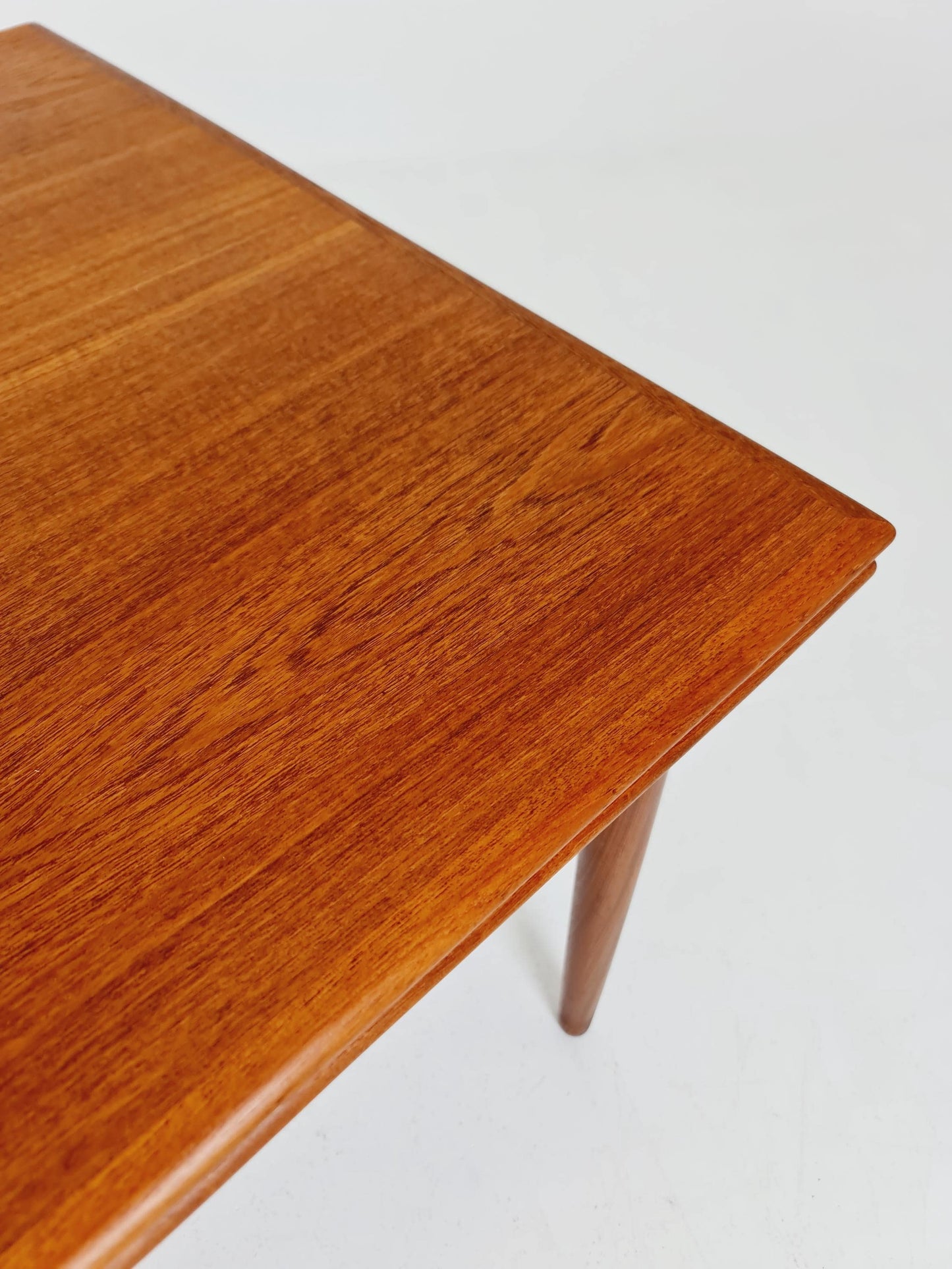 Danish Dining table rectangular teak table with two extension leaves By N&R Möbler ,Denmark 1960s