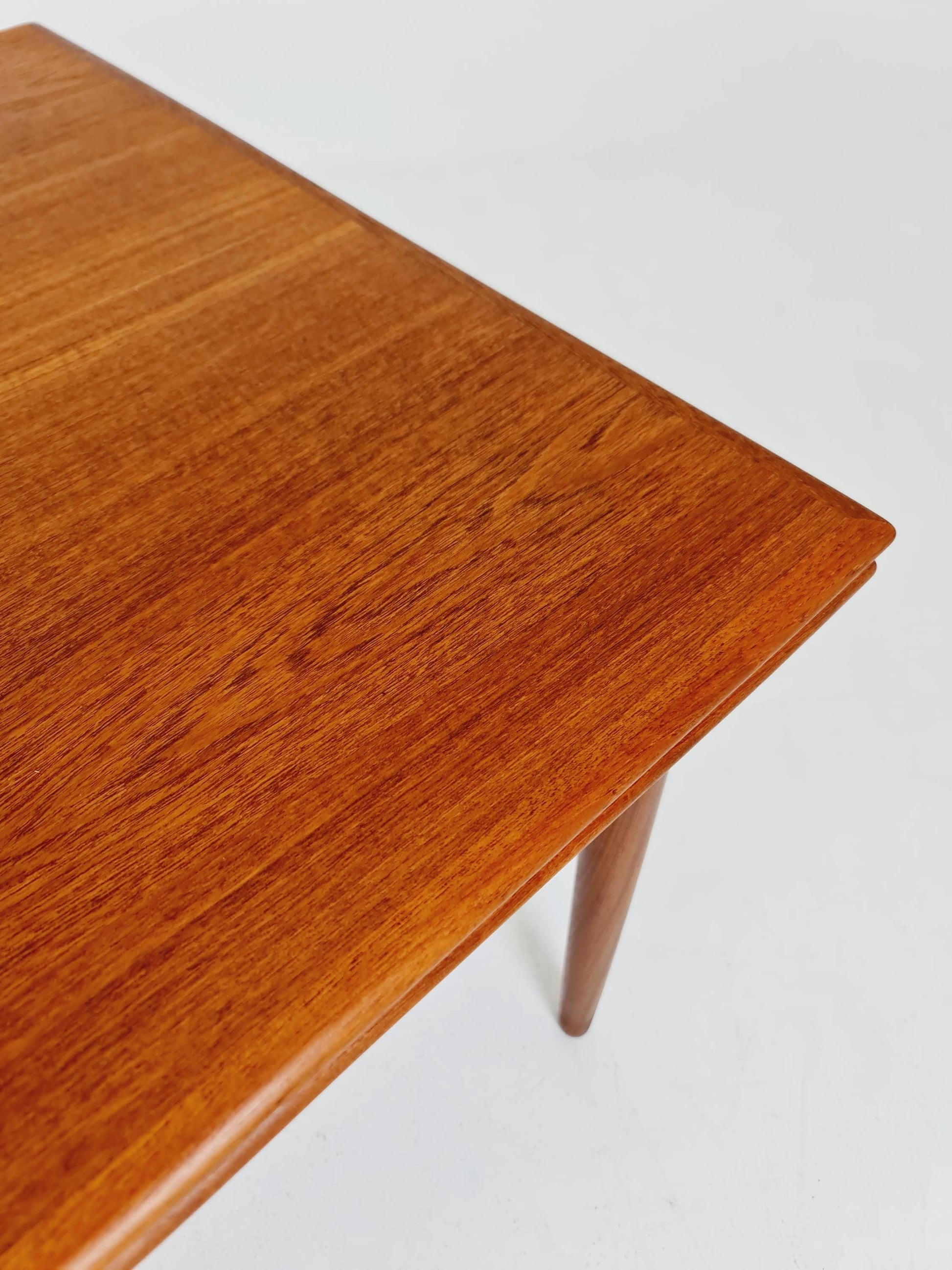Danish Dining table rectangular teak table with two extension leaves By N&R Möbler ,Denmark 1960s