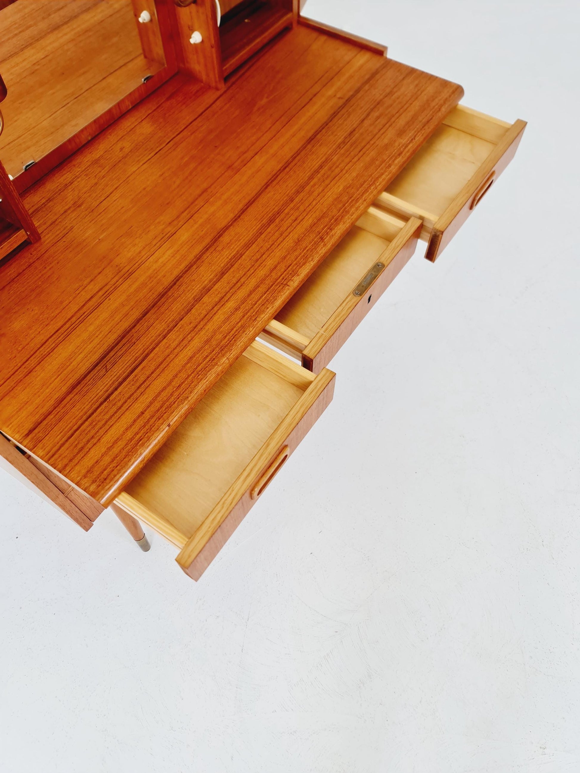 Mid Century Modern Danish Teak vanity table/ make up table by Svante Skogh, 1960s
