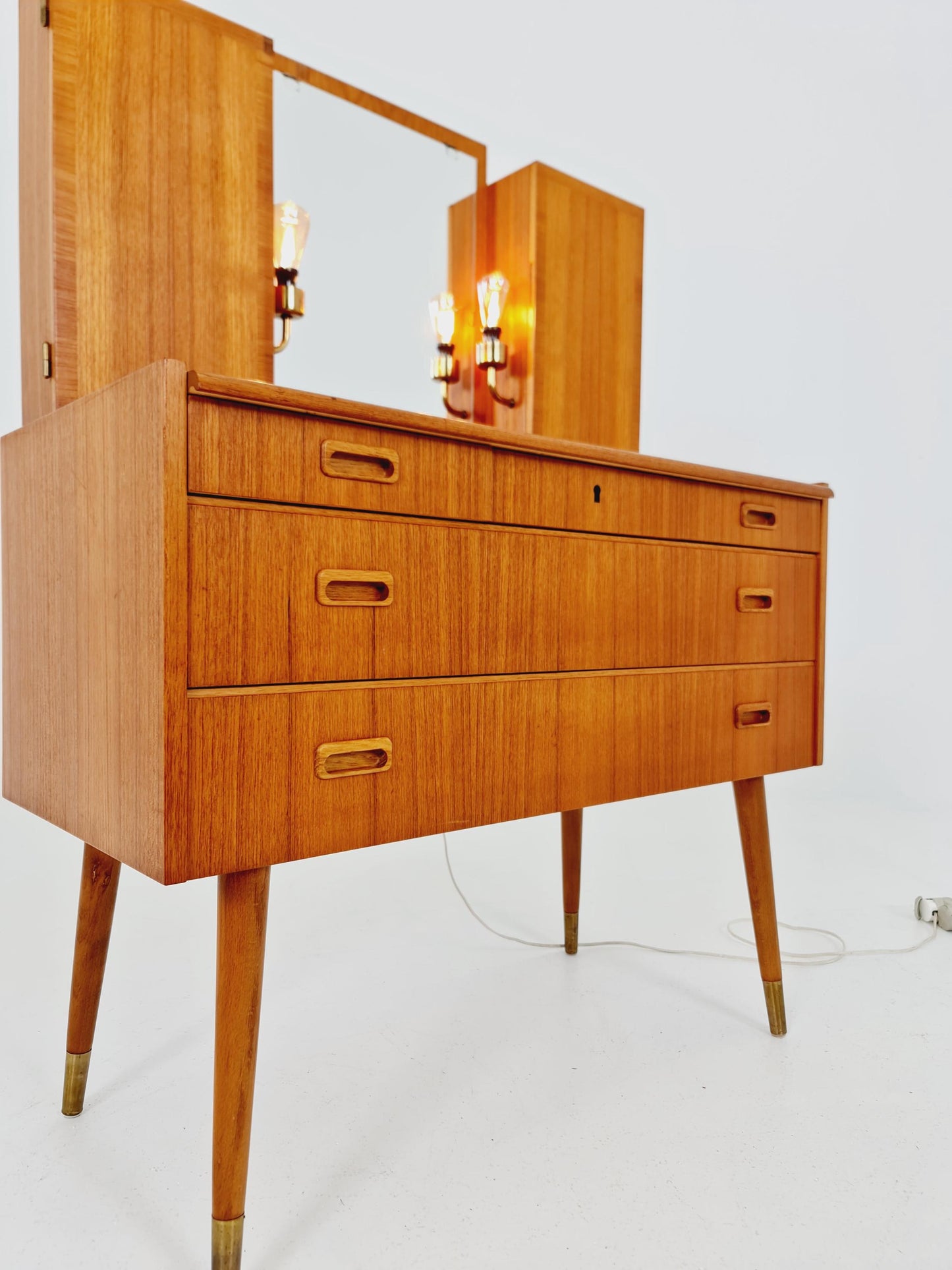 Mid Century Modern Danish Teak vanity table/ make up table by Svante Skogh, 1960s