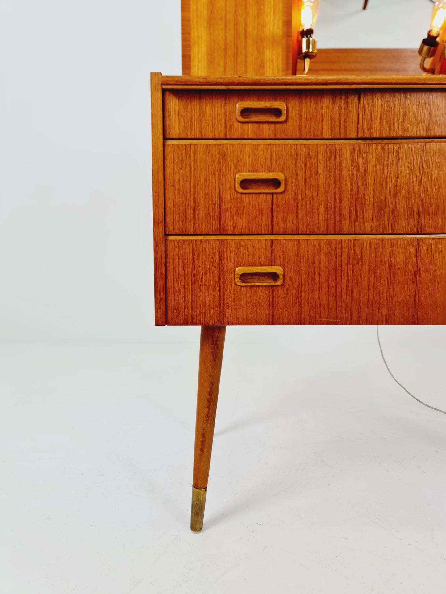 Mid Century Modern Danish Teak vanity table/ make up table by Svante Skogh, 1960s