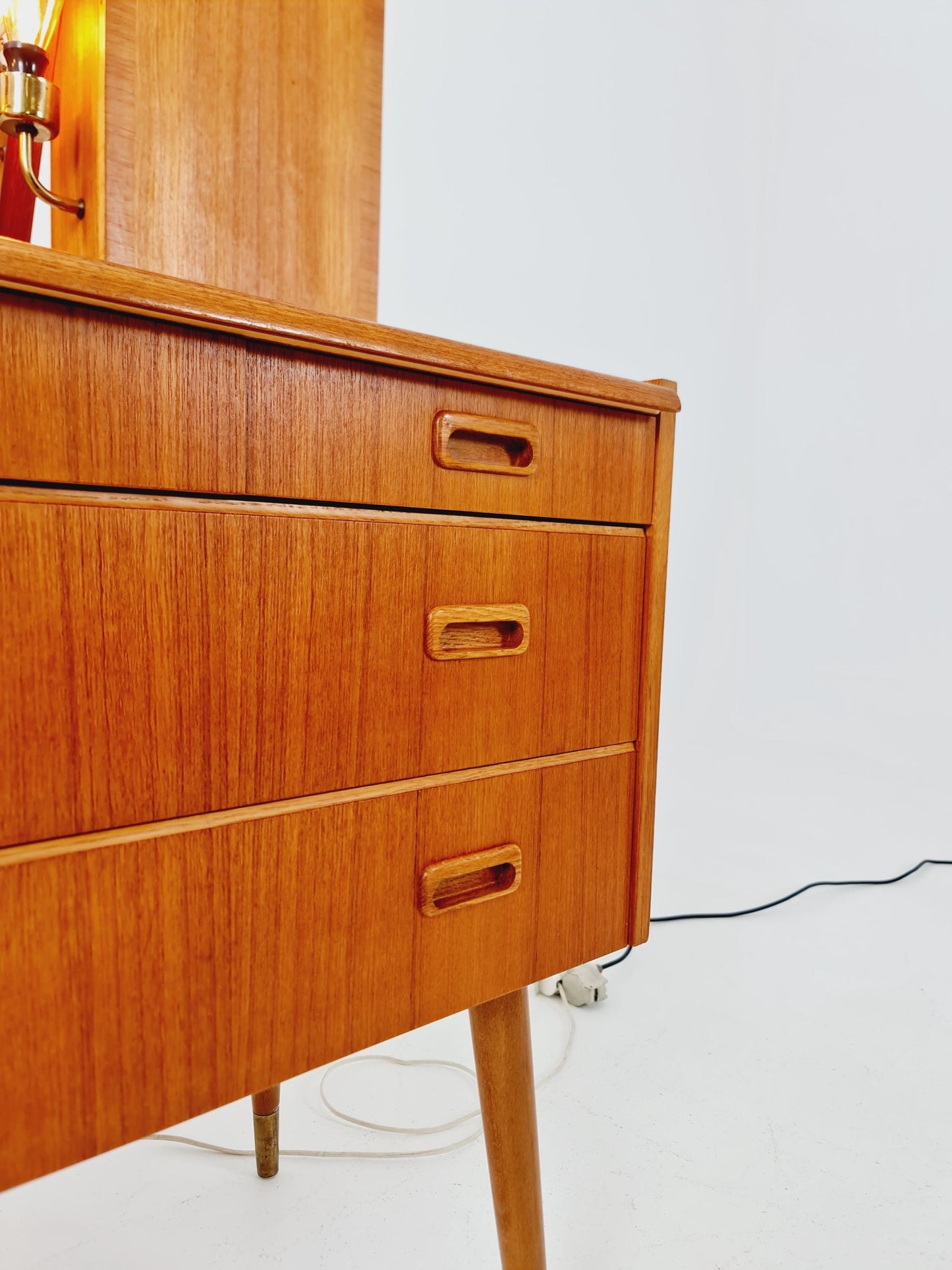 Mid Century Modern Danish Teak vanity table/ make up table by Svante Skogh, 1960s
