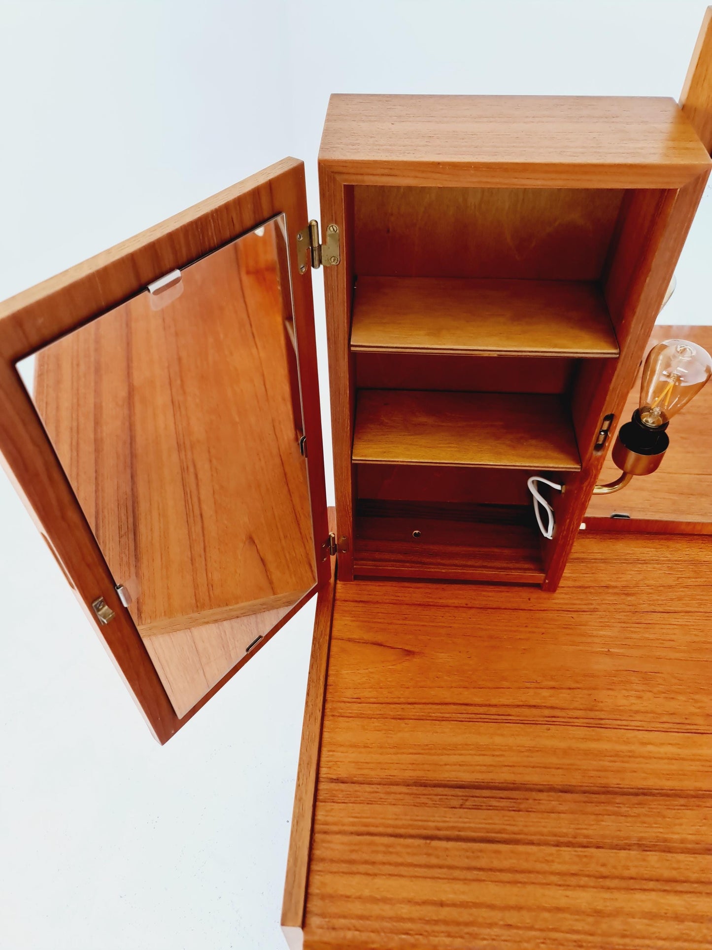 Mid Century Modern Danish Teak vanity table/ make up table by Svante Skogh, 1960s