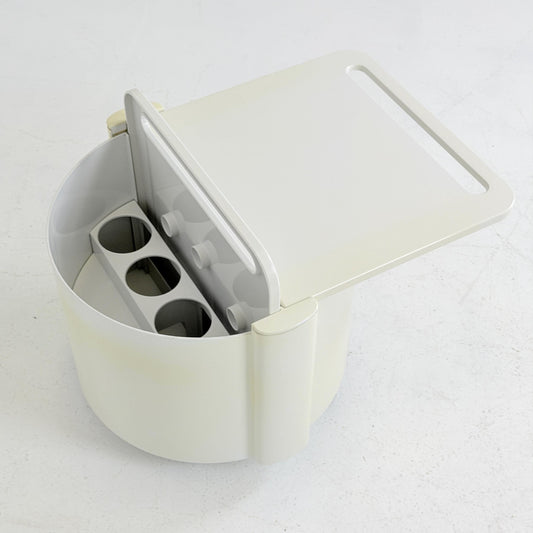 Mid century Livia Castelli Mobile Bar & Serving Trolley | FAIN Italy | Off-White ABS Plastic Italy 1970s