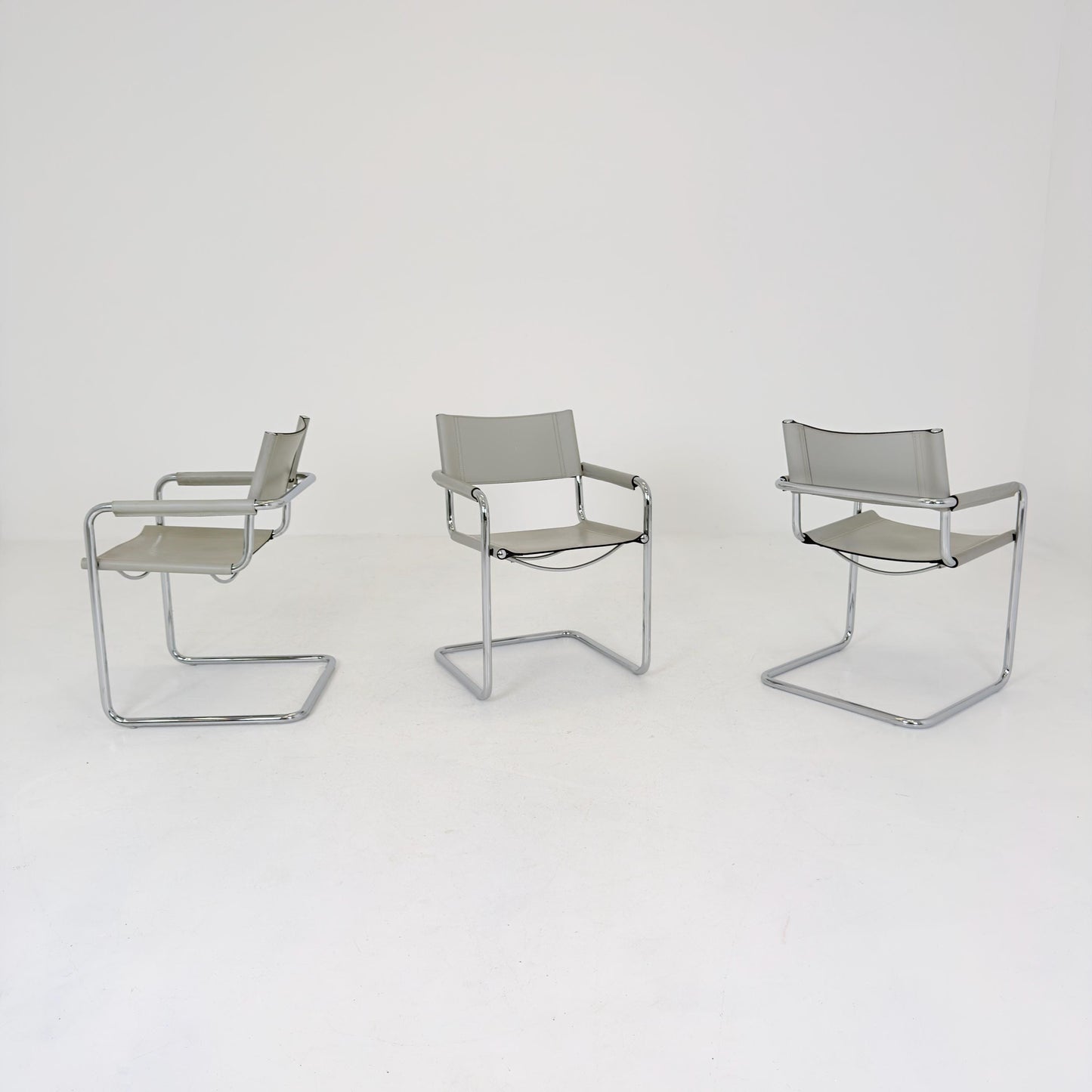 Set of 6 Mid century Bauhaus Matteo Grassi MG5 Cantilever Armchairs by Mart Stam, Italy, 1980s – Model B34