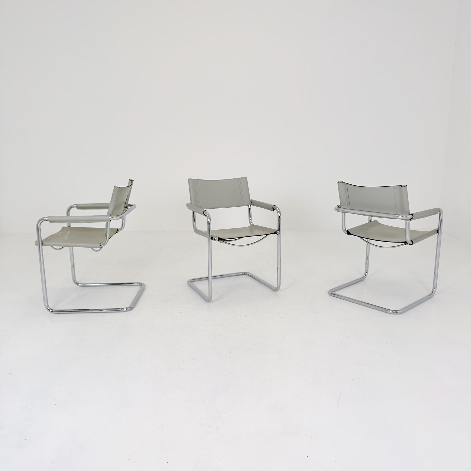 Set of 6 Mid century Bauhaus Matteo Grassi MG5 Cantilever Armchairs by Mart Stam, Italy, 1980s – Model B34
