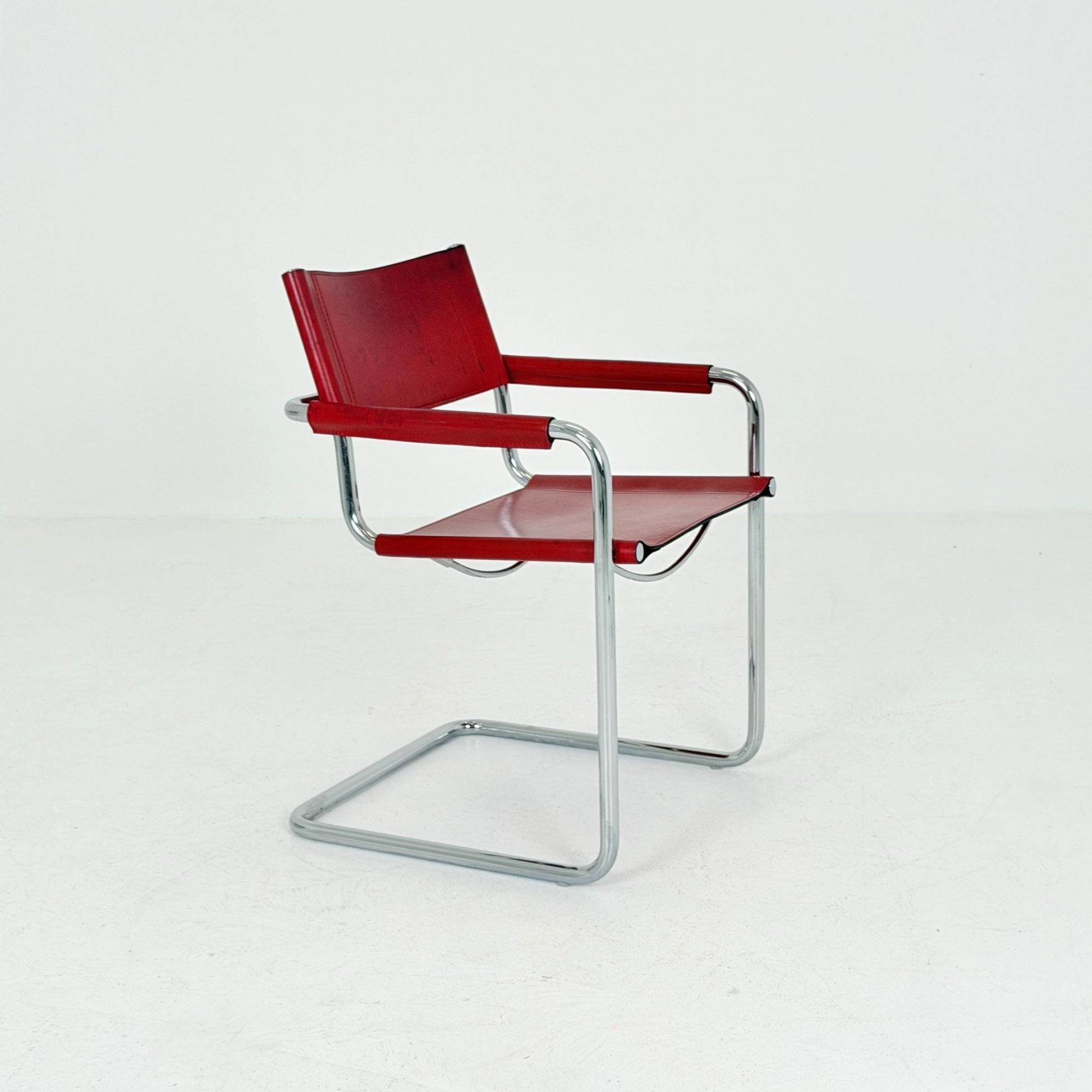 1 of 3 Mid century Bauhaus Matteo Grassi MG5 Cantilever Armchairs by Mart Stam, Italy, 1980s – Model B34