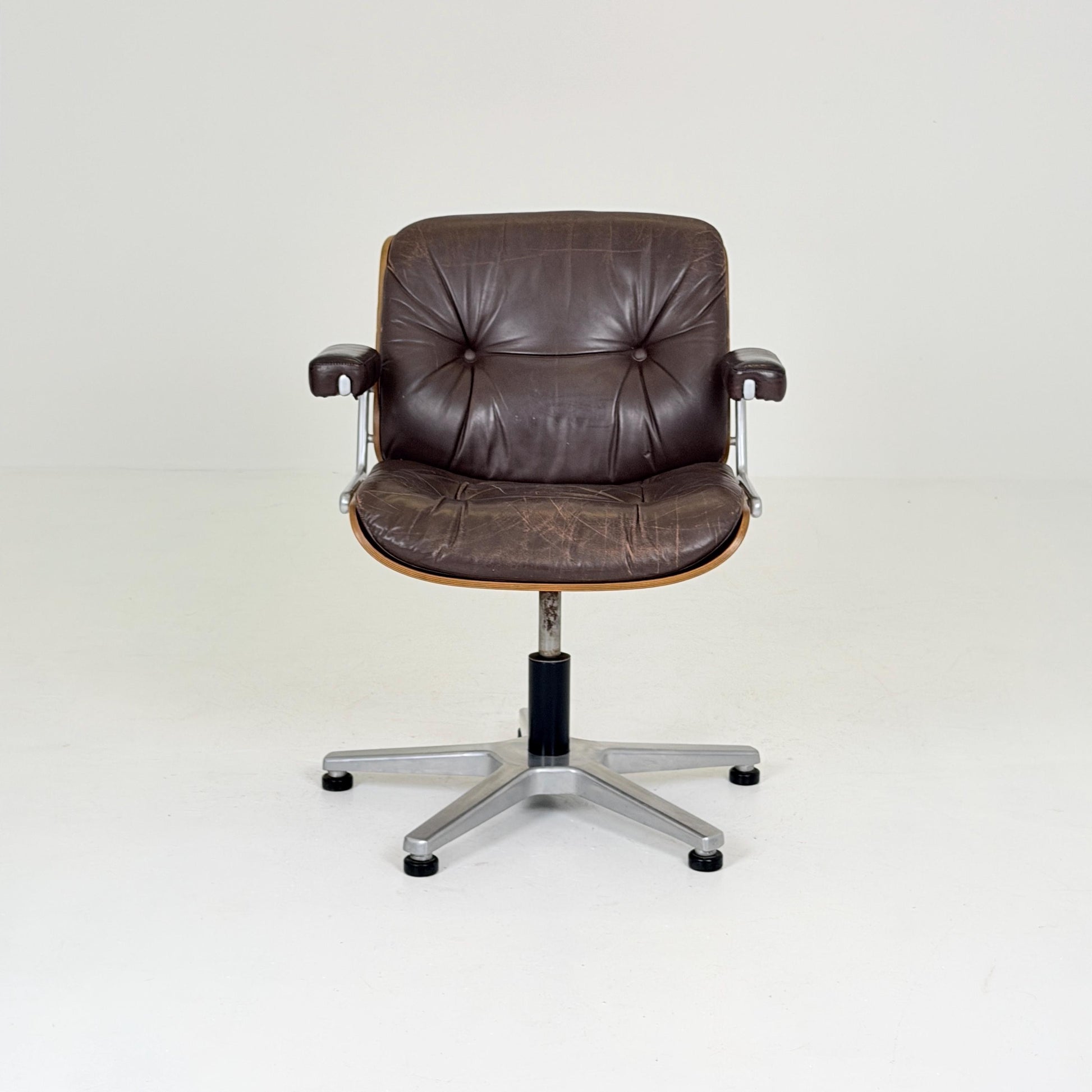 Mid century Stoll Giroflex Executive Office Chair by Karl Dittert, Switzerland, 1970s