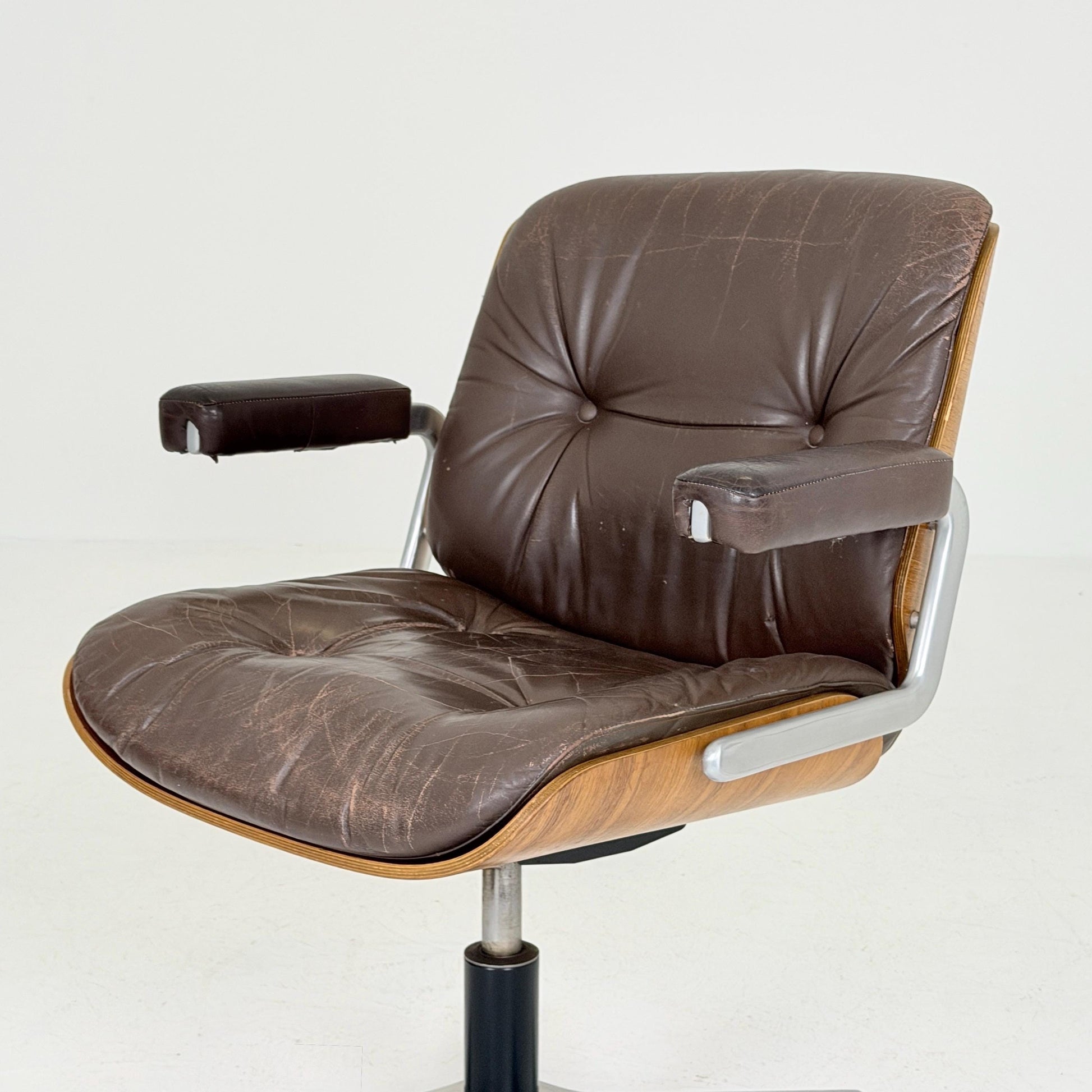 Mid century Stoll Giroflex Executive Office Chair by Karl Dittert, Switzerland, 1970s