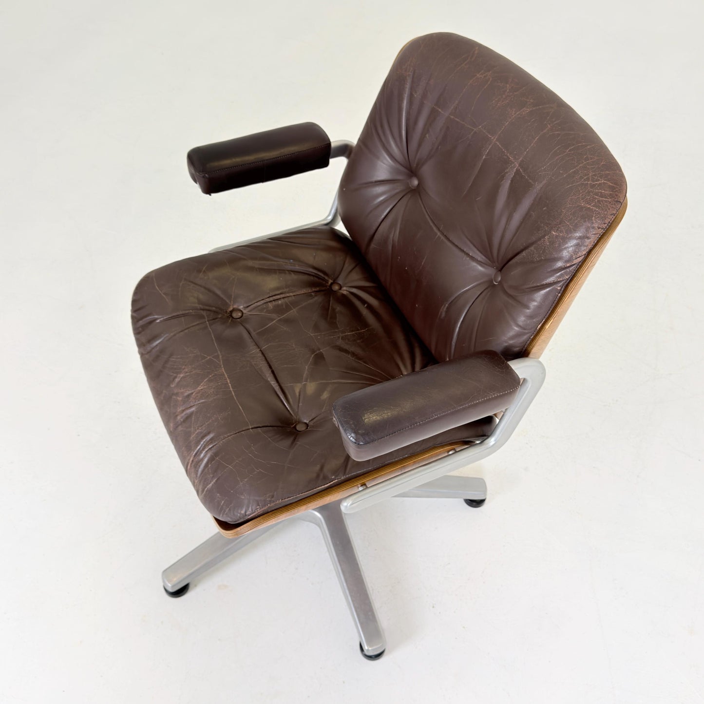 Mid century Stoll Giroflex Executive Office Chair by Karl Dittert, Switzerland, 1970s