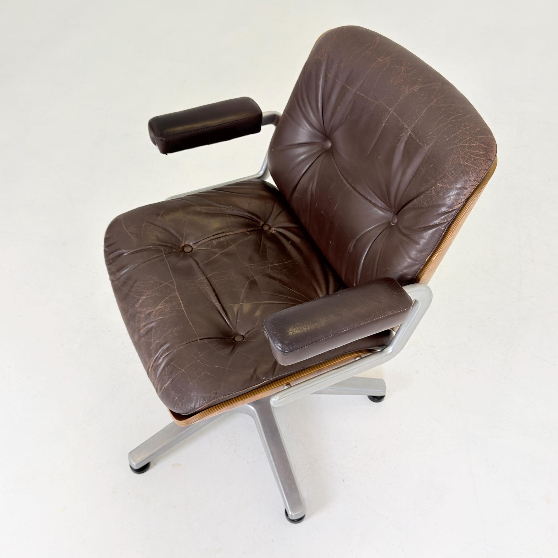 Mid century Stoll Giroflex Executive Office Chair by Karl Dittert, Switzerland, 1970s