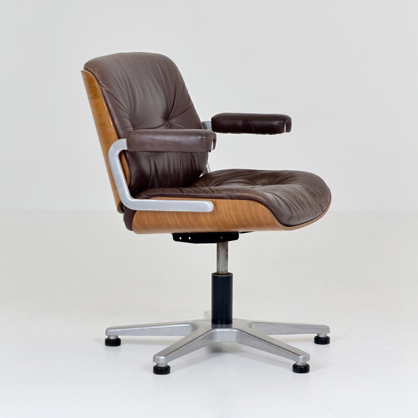 Mid century Stoll Giroflex Executive Office Chair by Karl Dittert, Switzerland, 1970s