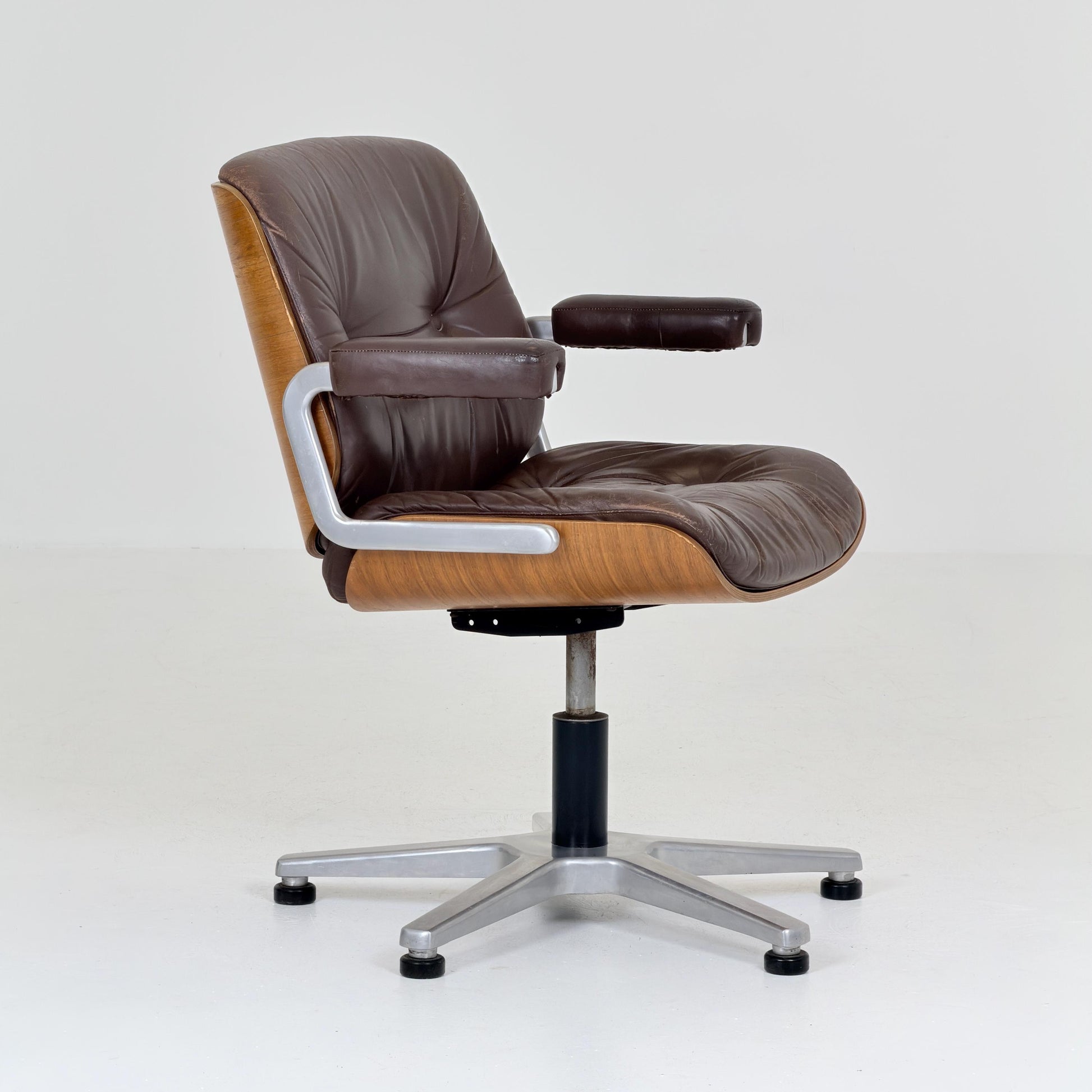 Mid century Stoll Giroflex Executive Office Chair by Karl Dittert, Switzerland, 1970s
