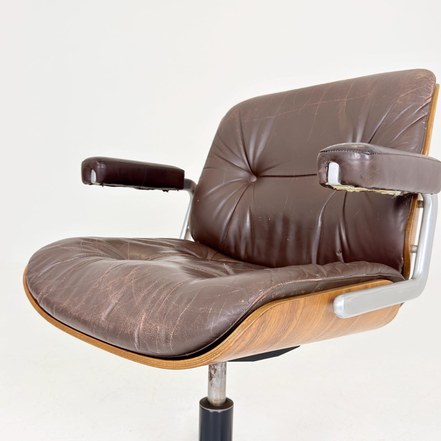 Mid century Stoll Giroflex Executive Office Chair by Karl Dittert, Switzerland, 1970s