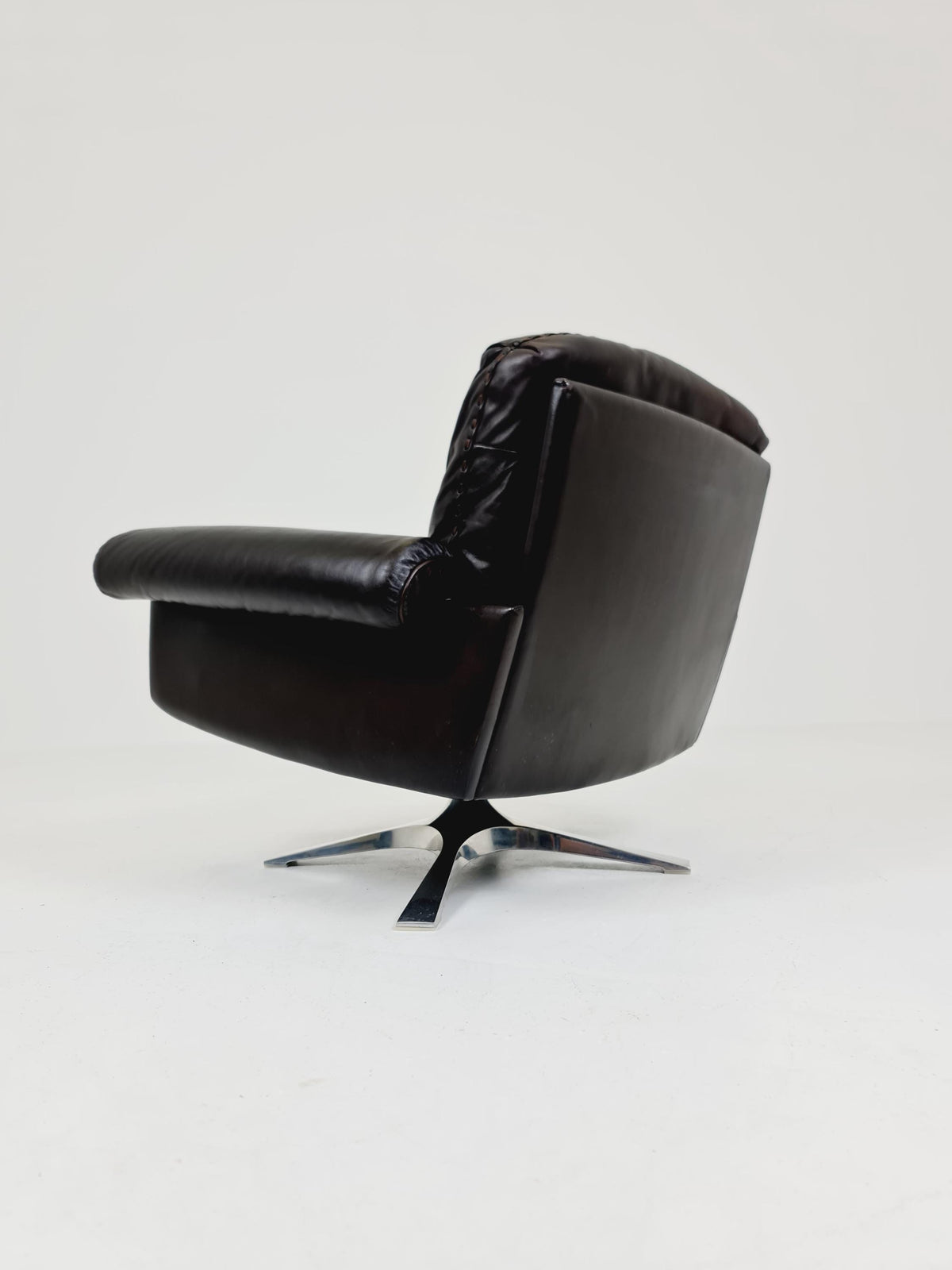Vintage Swiss leather Lounge chair BY De Sede Ds 31 Switzerland, 1970s