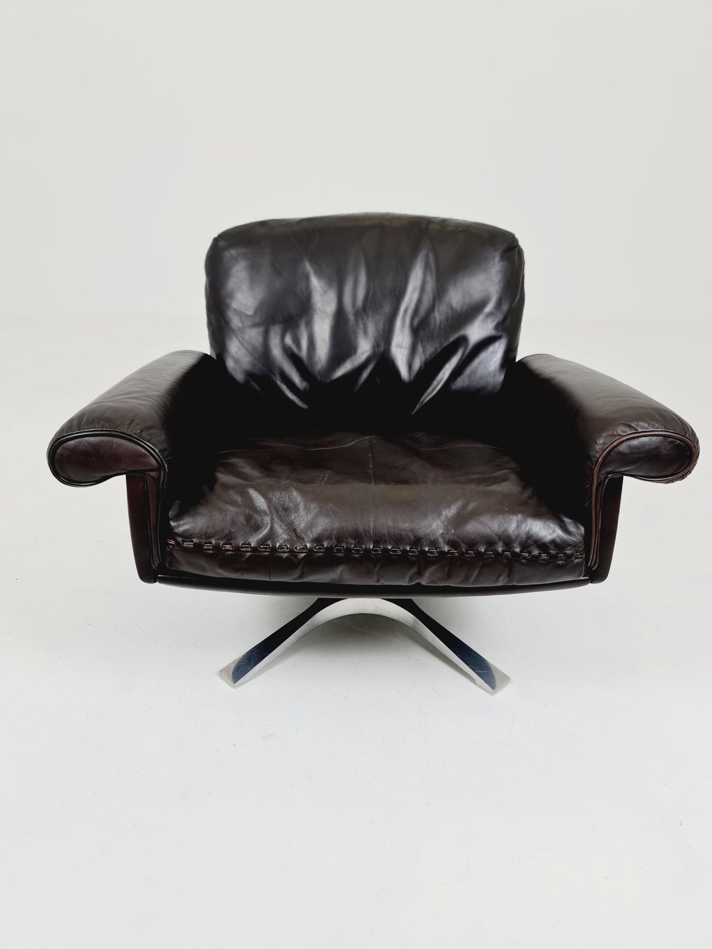 Vintage Swiss leather Lounge chair BY De Sede Ds 31 Switzerland, 1970s