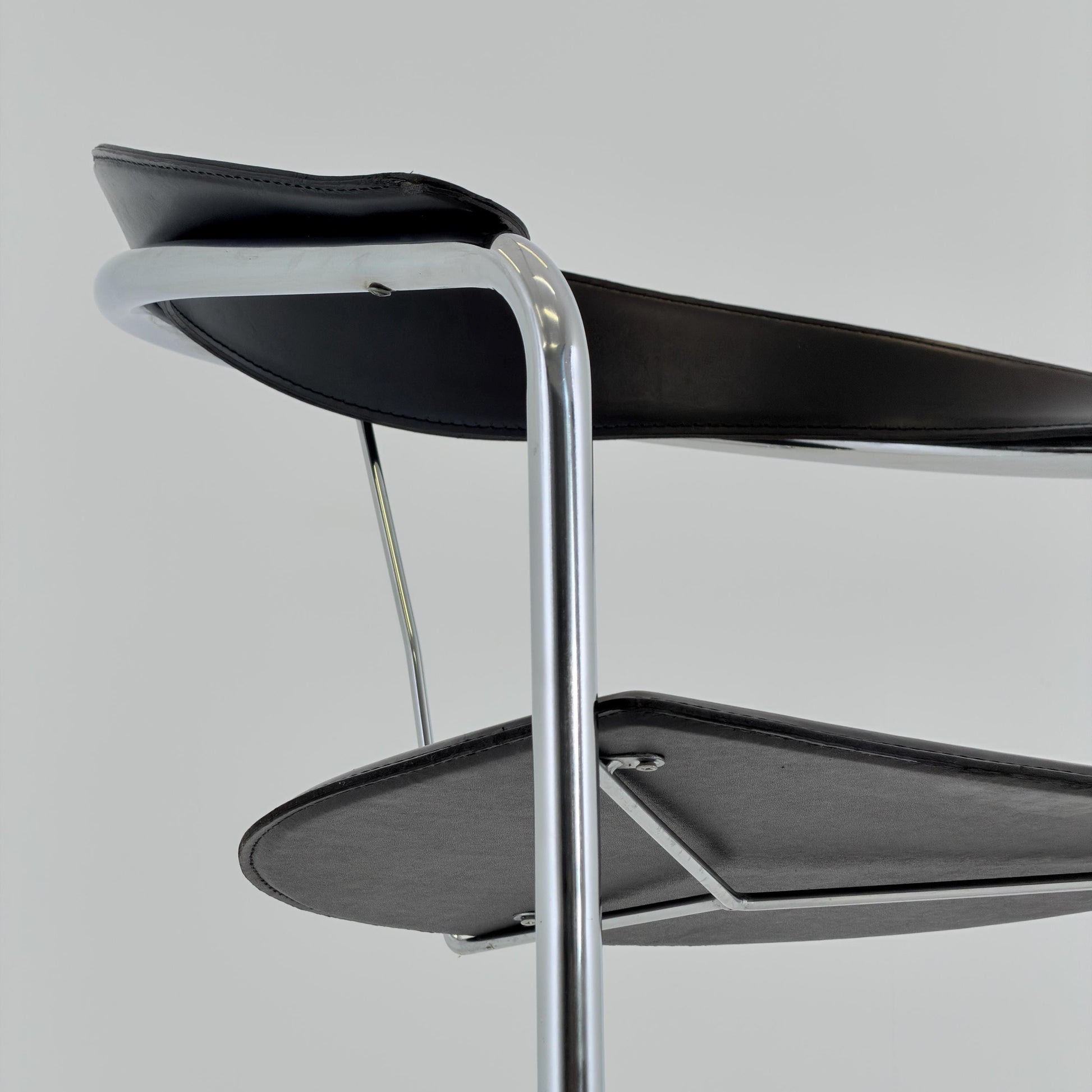 Mid century Bauhaus Canasta Cantilever Chair by Arrben, Italy 1980s,