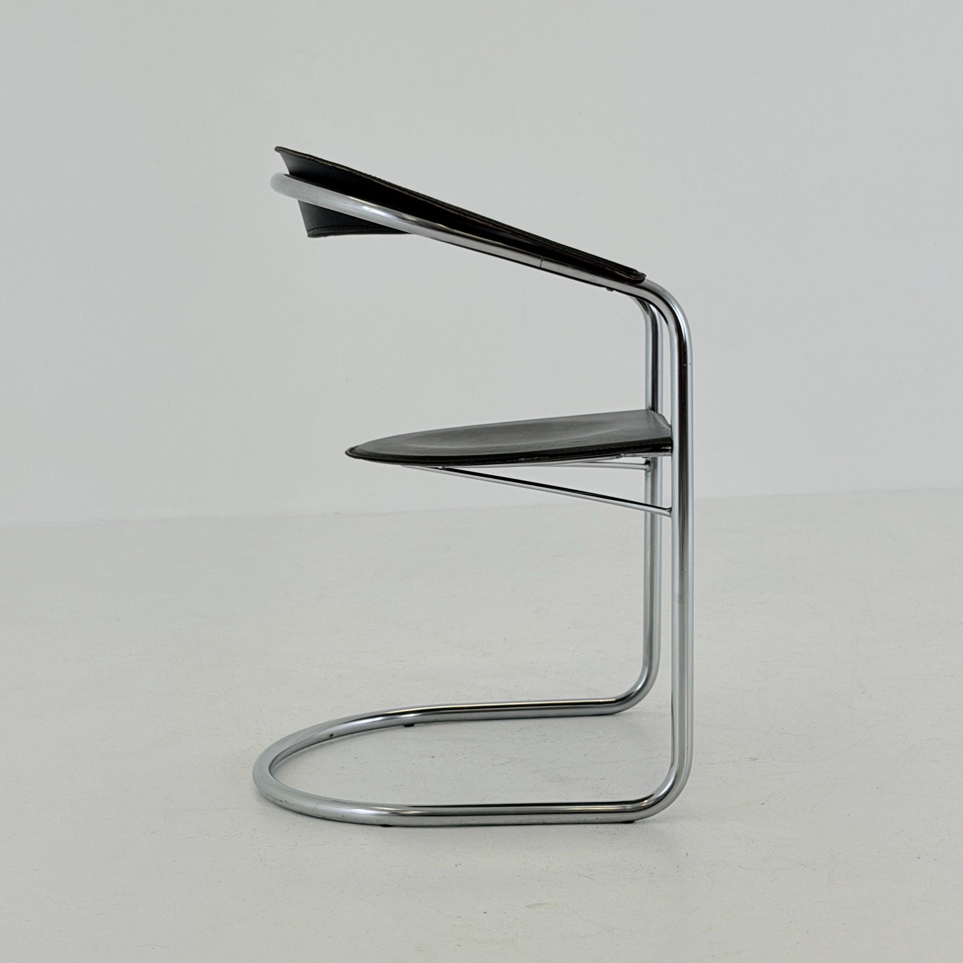 Mid century Bauhaus Canasta Cantilever Chair by Arrben, Italy 1980s,