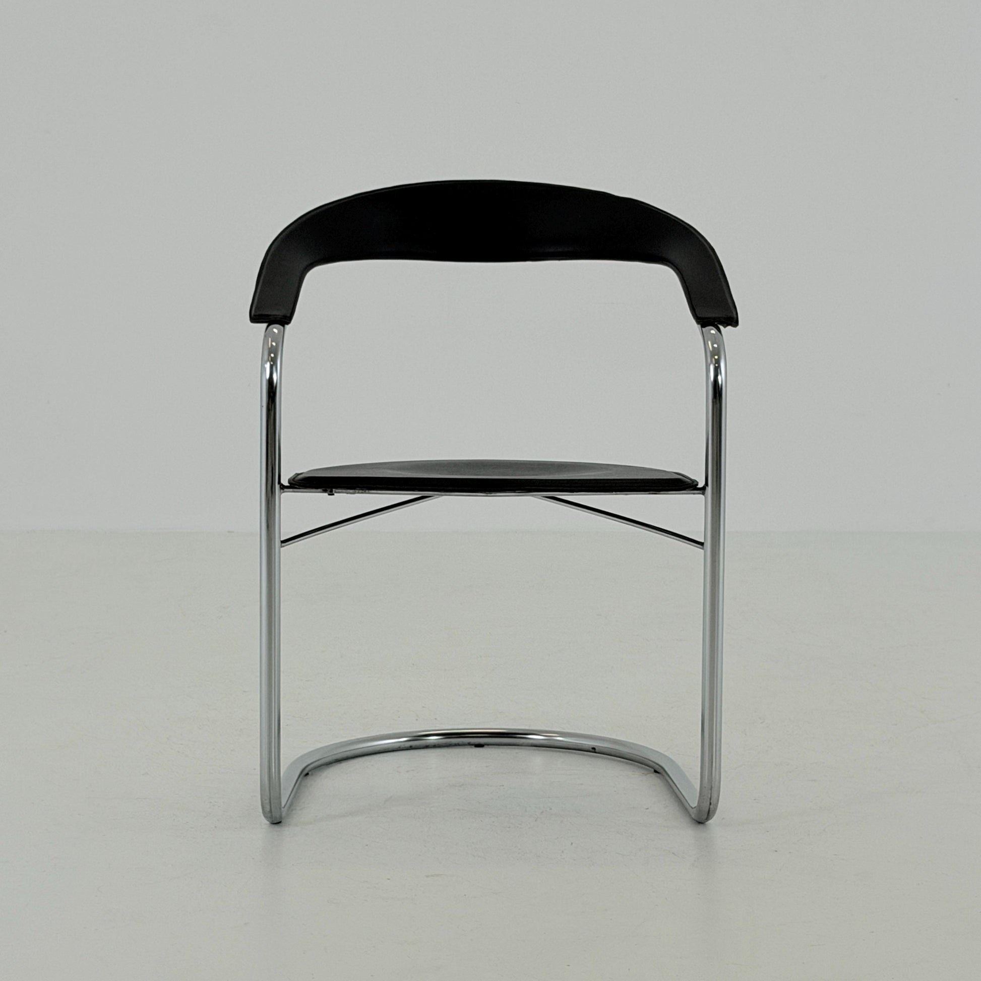 Mid century Bauhaus Canasta Cantilever Chair by Arrben, Italy 1980s,