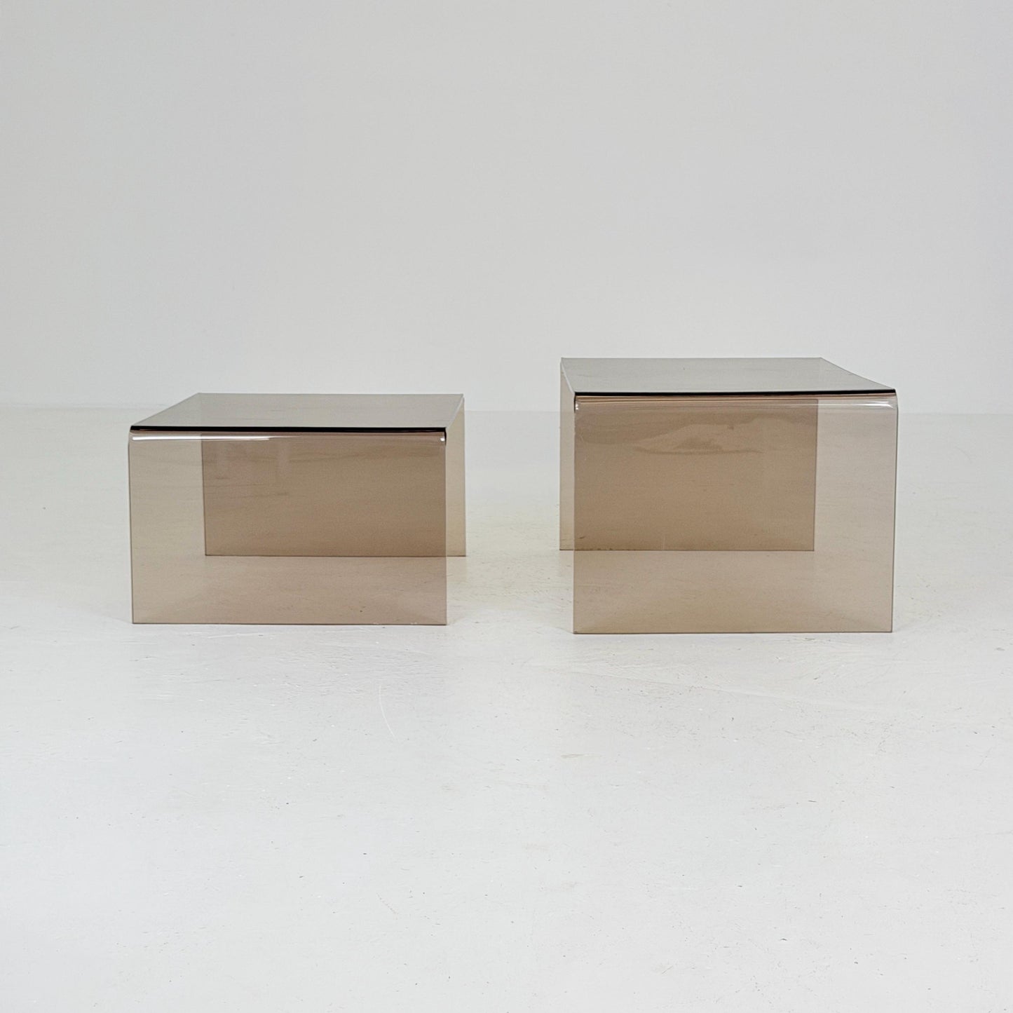Mid-Century Space Age Smoked Acrylic Nesting Tables set – Germany, 1970s