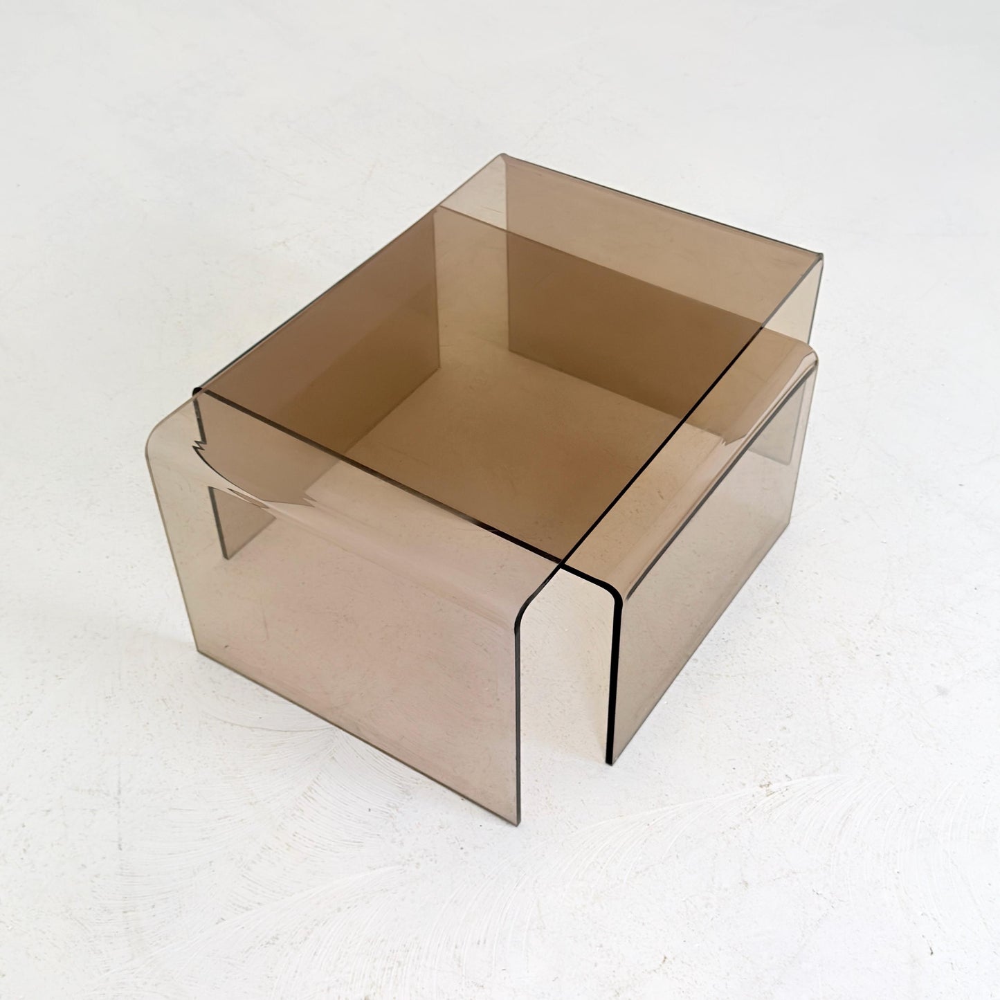 Mid-Century Space Age Smoked Acrylic Nesting Tables set – Germany, 1970s