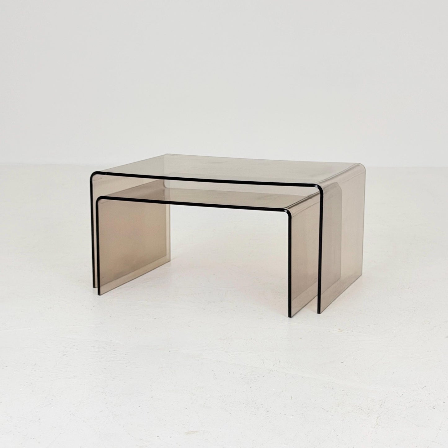 Mid-Century Space Age Smoked Acrylic Nesting Tables set – Germany, 1970s