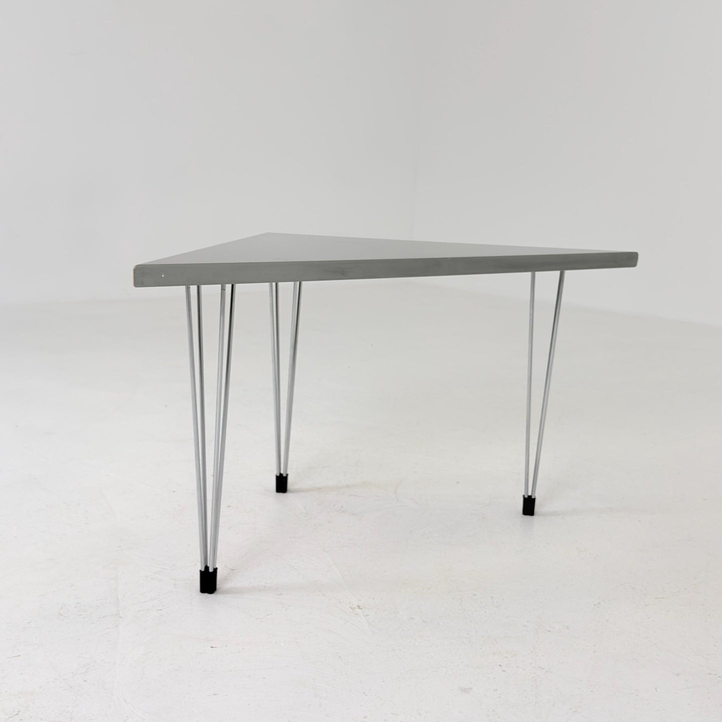 Mid century Vintage Danish Triangular Side Table by Pin Age – Fritz Hansen Design, 1980 Denmark