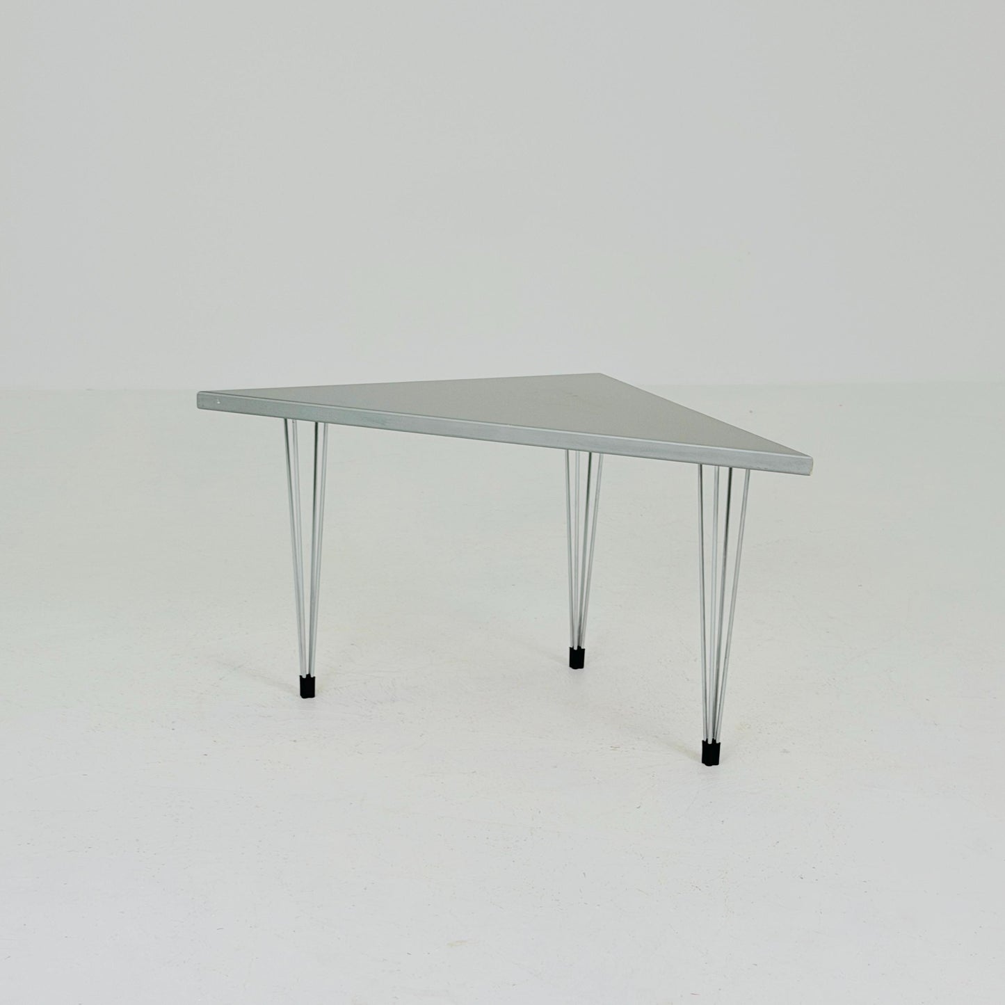 Mid century Vintage Danish Triangular Side Table by Pin Age – Fritz Hansen Design, 1980 Denmark
